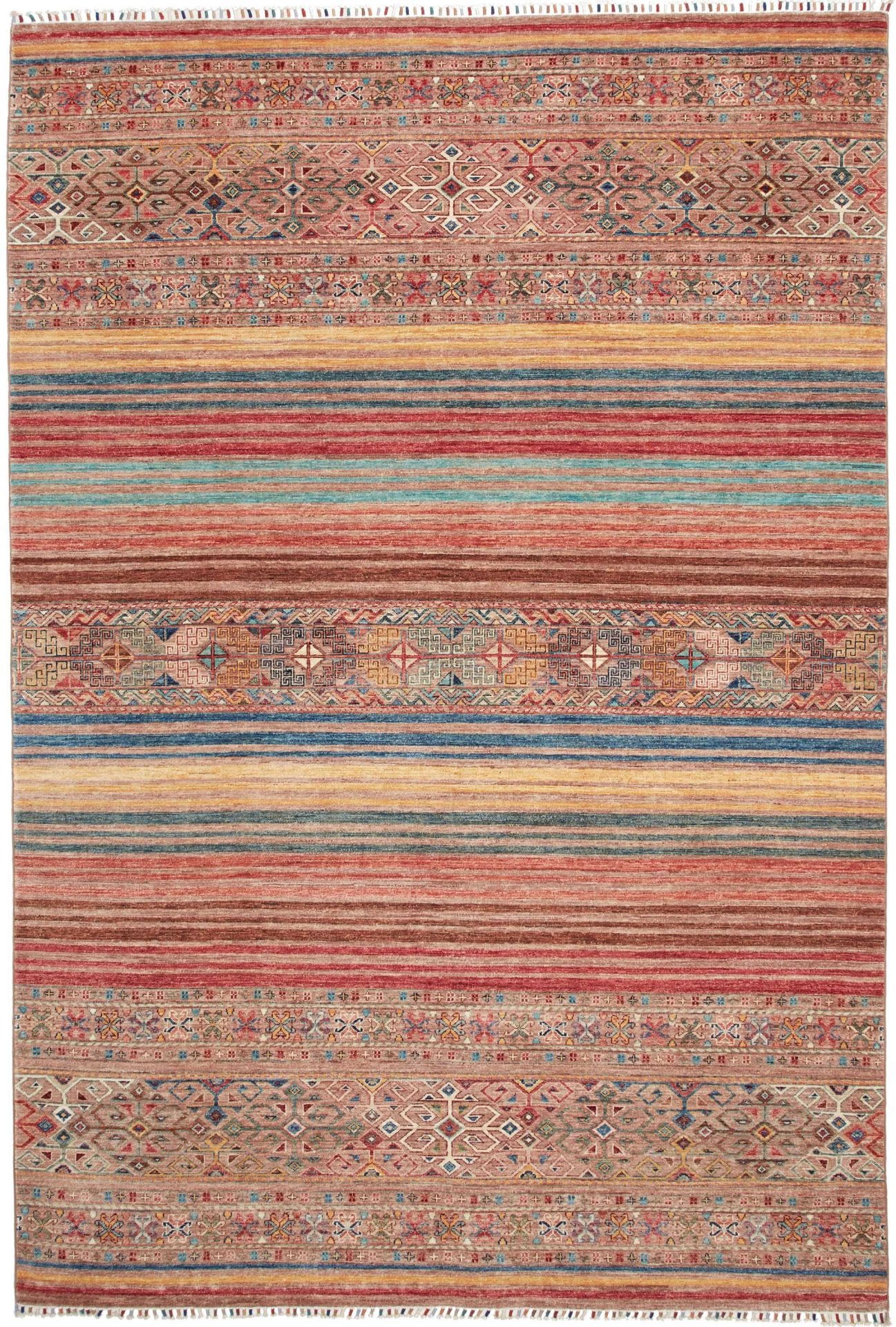 Samarkand Orientteppich 204x299cm, Schurwolle, handgeknüpft