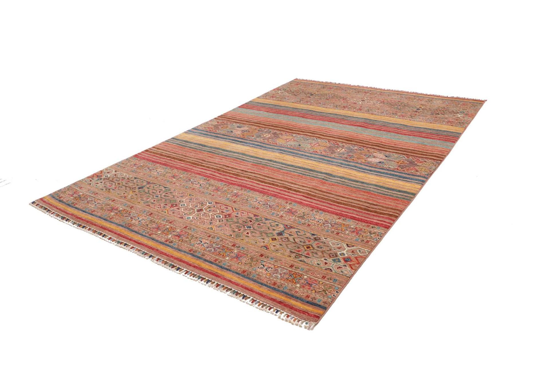 Samarkand Orientteppich 204x299cm, Schurwolle, handgeknüpft