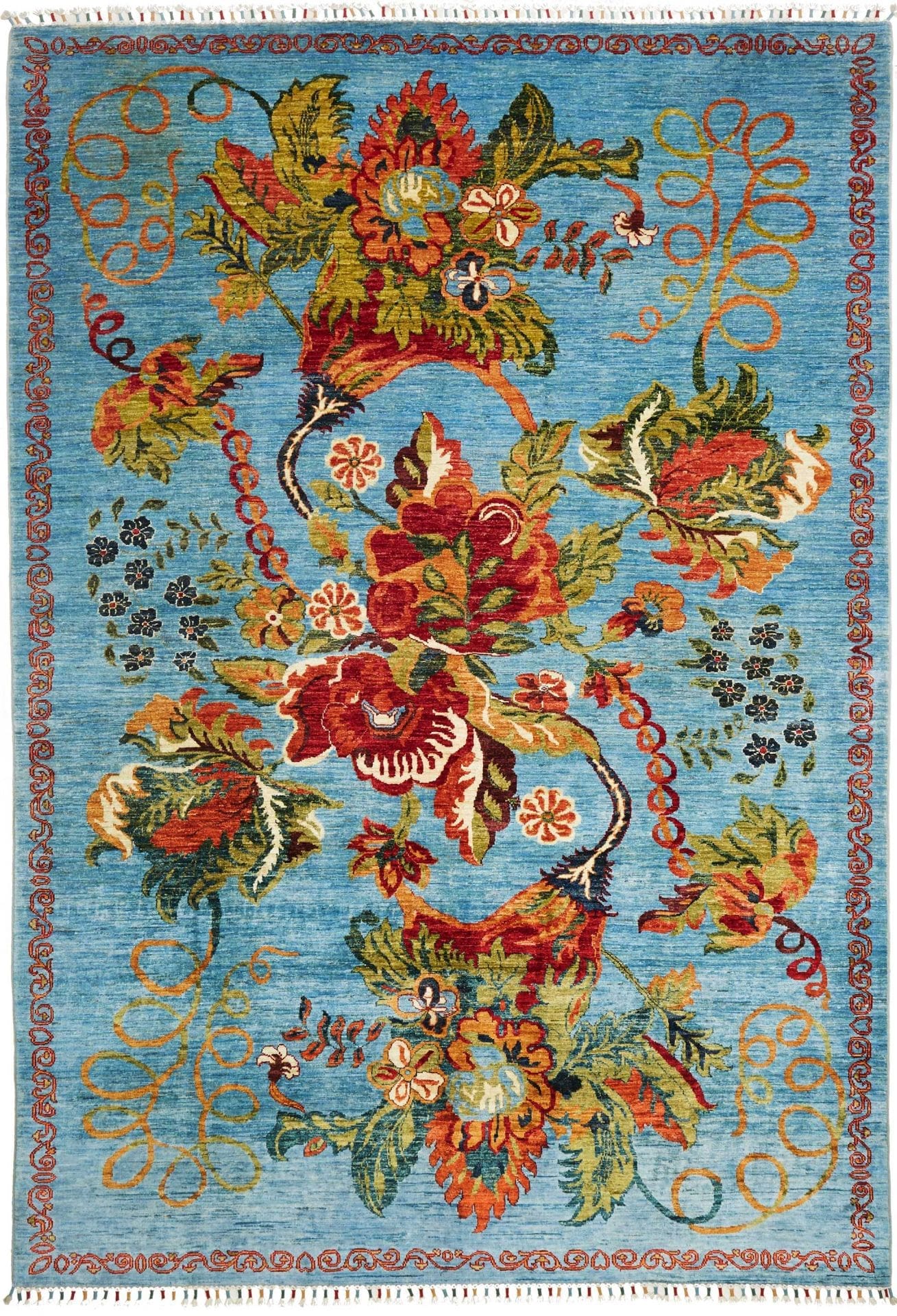 Ziegler Orientteppich 213 x 303 cm aus Schurwolle, handgeknüpft