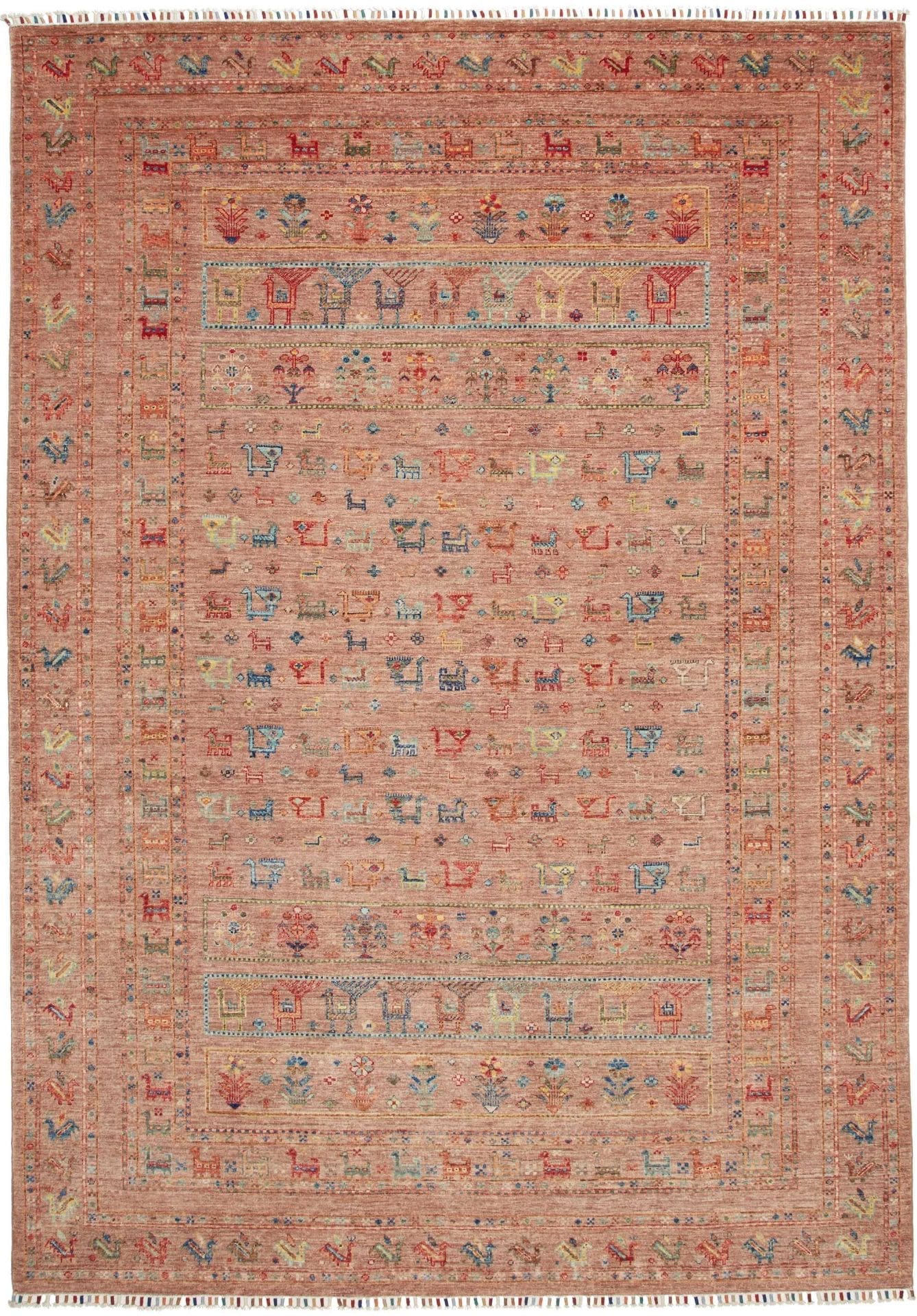 Samarkand Orientteppich 209 x 297cm, handgeknüpft, Schurwolle