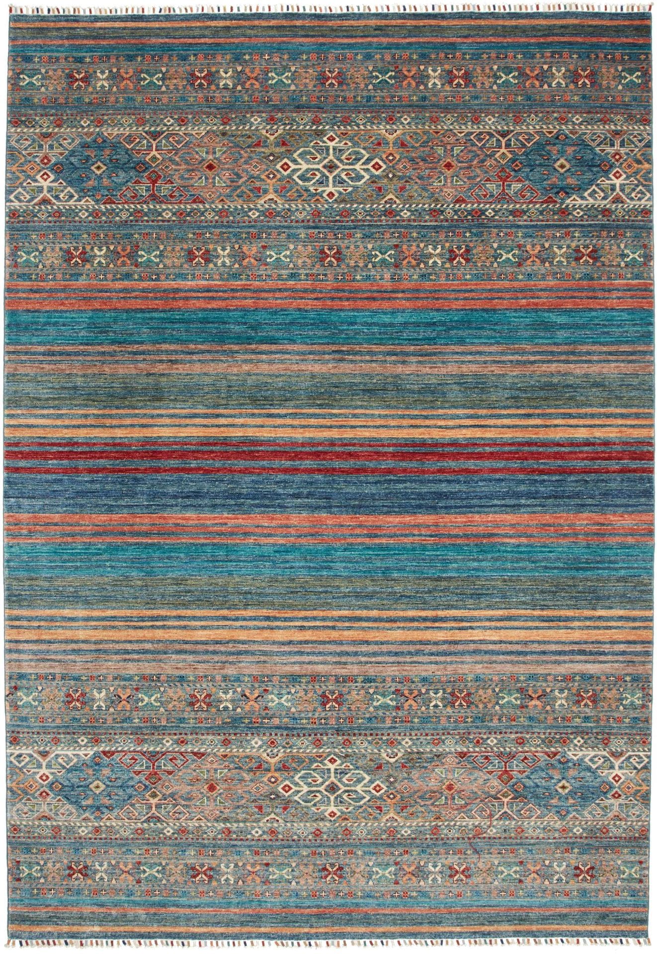 Orientteppich Samarkand 206 x 295 cm, handgeknüpft, Schurwolle