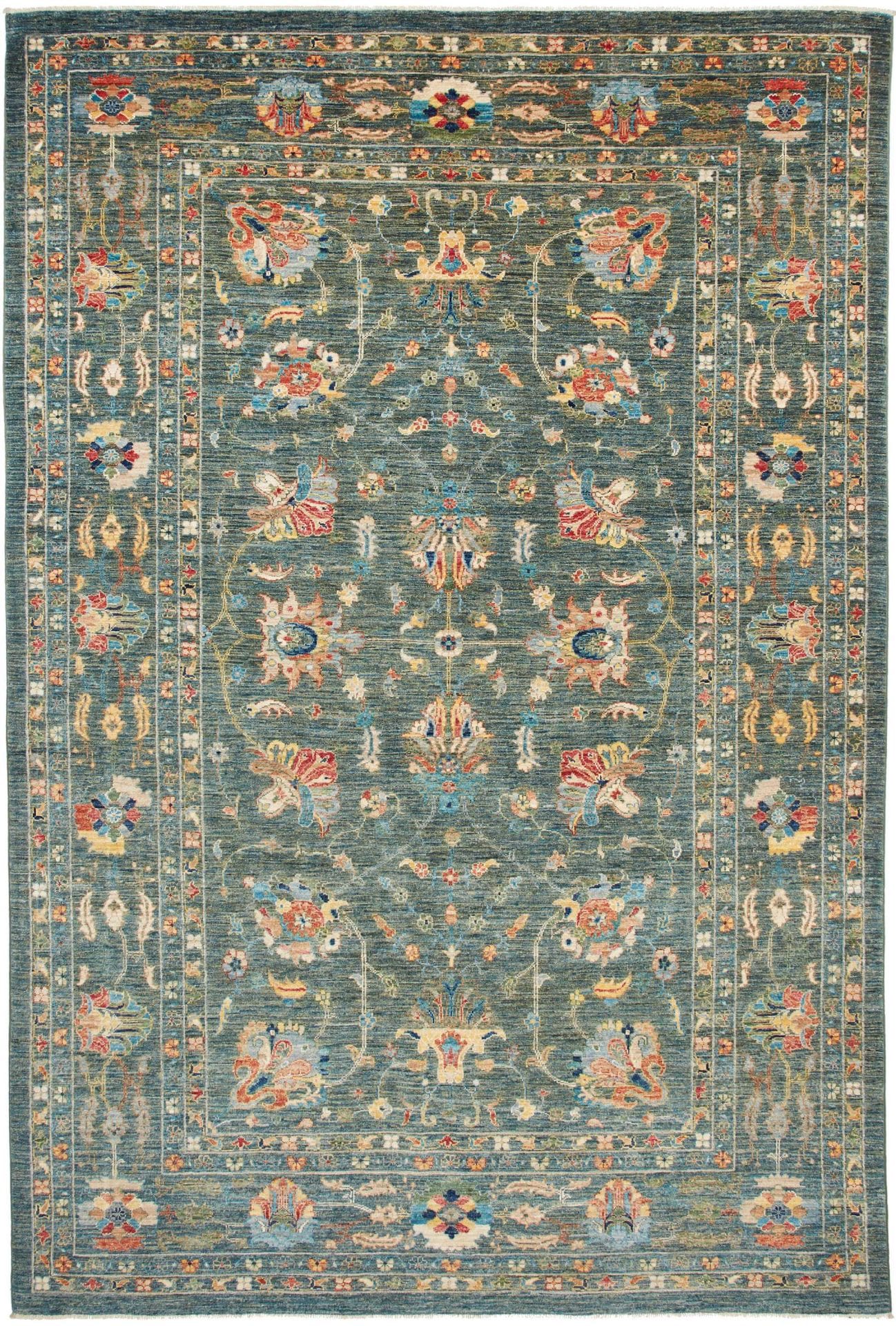Ziegler Orientteppich 206 x 301cm aus Schurwolle, handgeknüpft