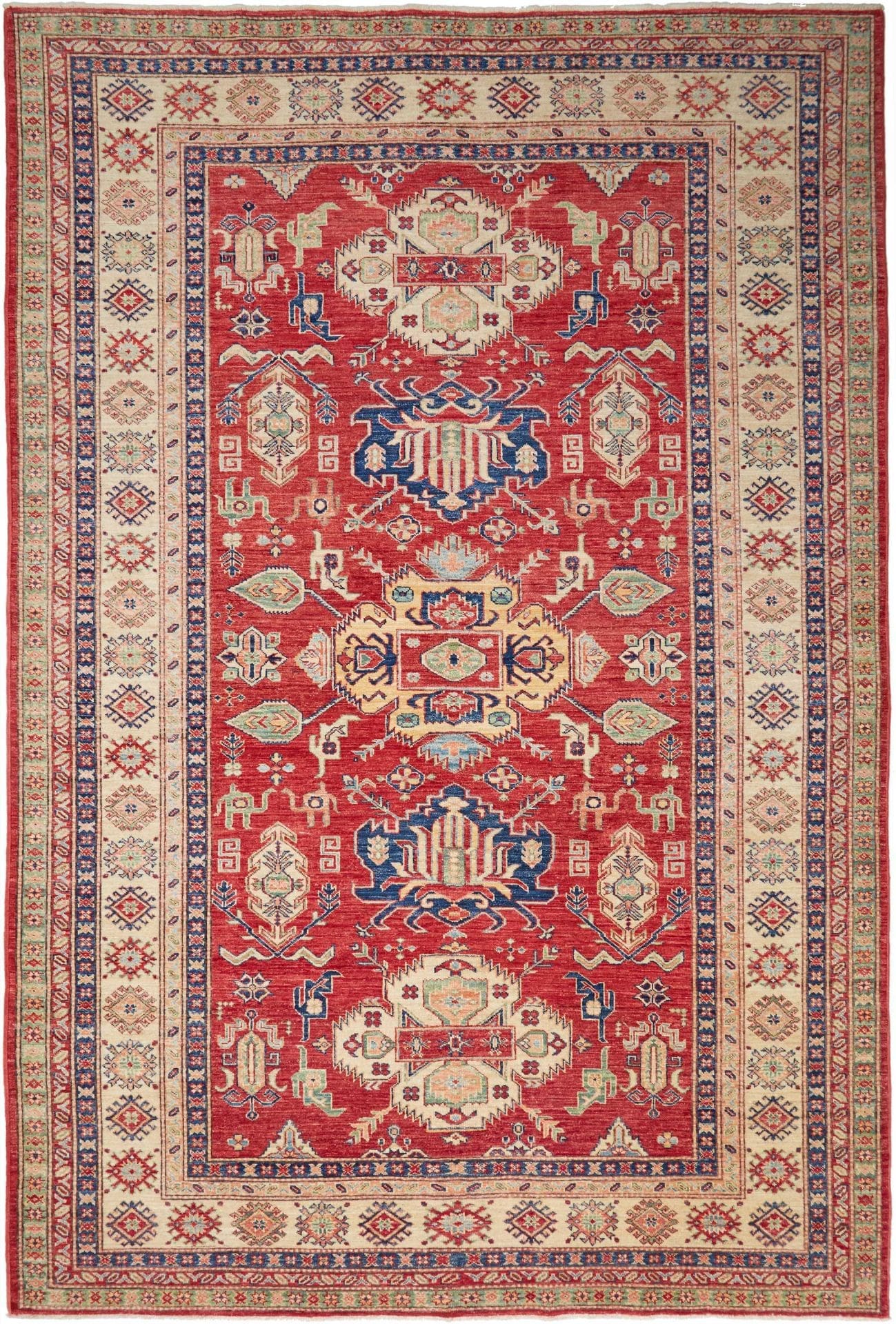 Kazak Orientteppich 205 x 290cm, Schurwolle, handgeknüpft