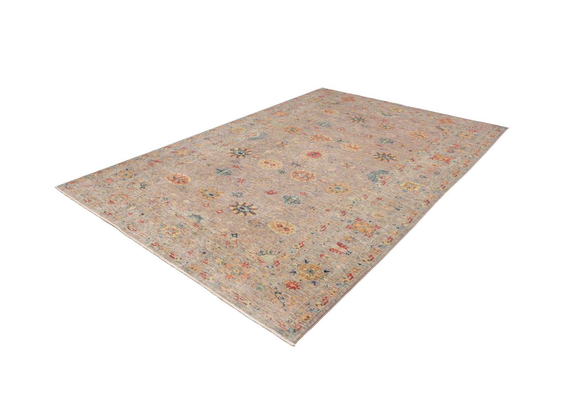 Ziegler Teppich 202 x 290 cm, Schurwolle, handgeknüpft, Orientteppich