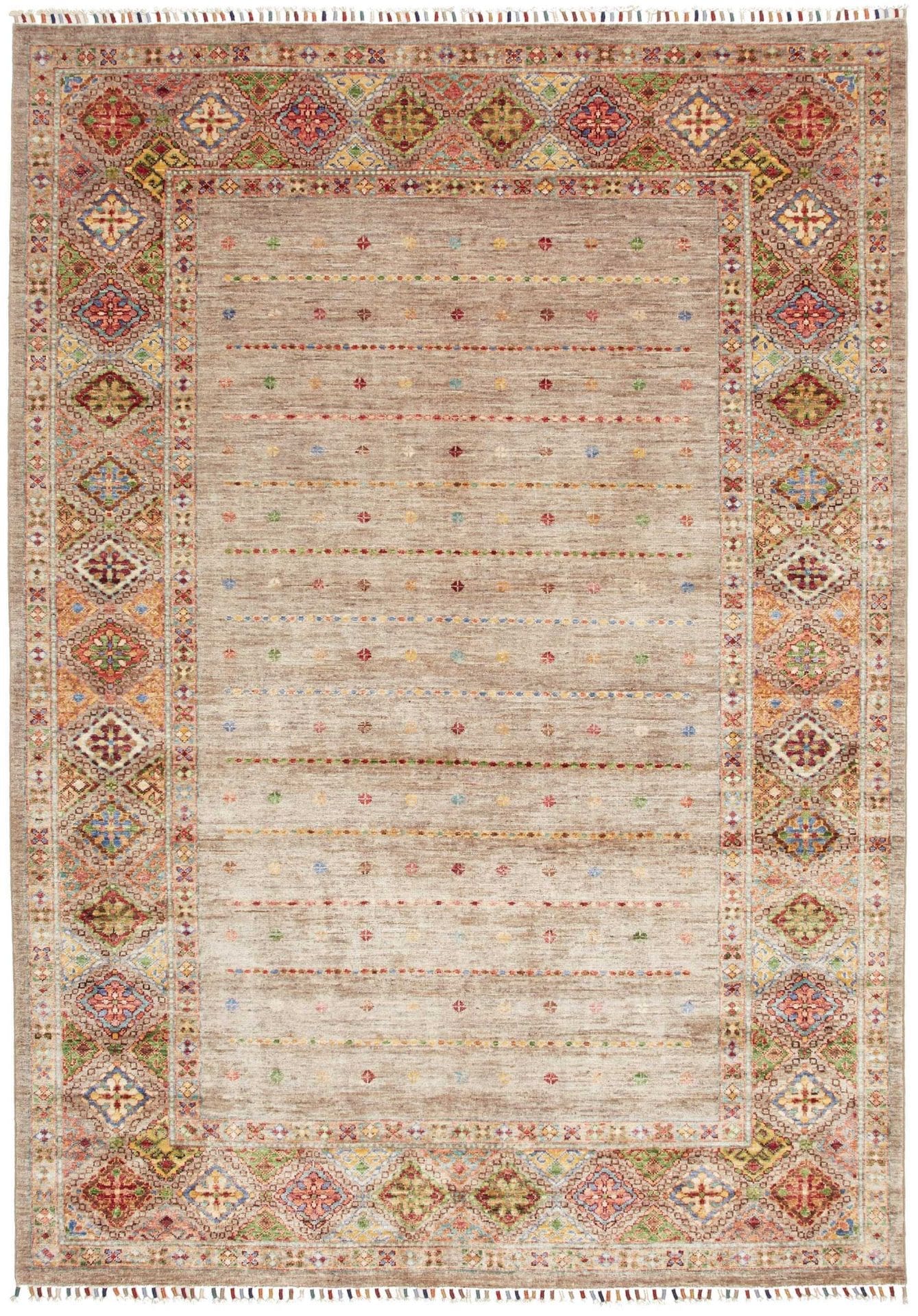 Orientteppich Samarkand 170 x 239cm, Handgeknüpft, Schurwolle