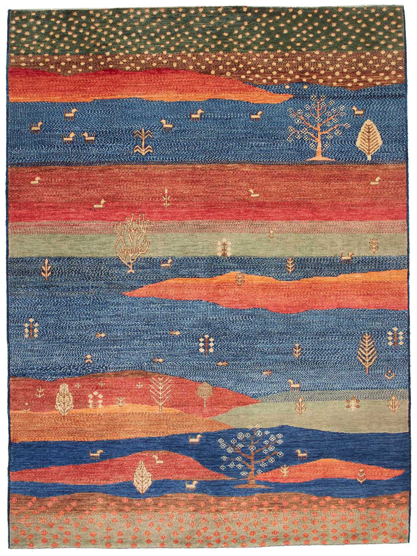 Loribaft Orientteppich 173 x 230 cm aus Schurwolle, handgeknüpft
