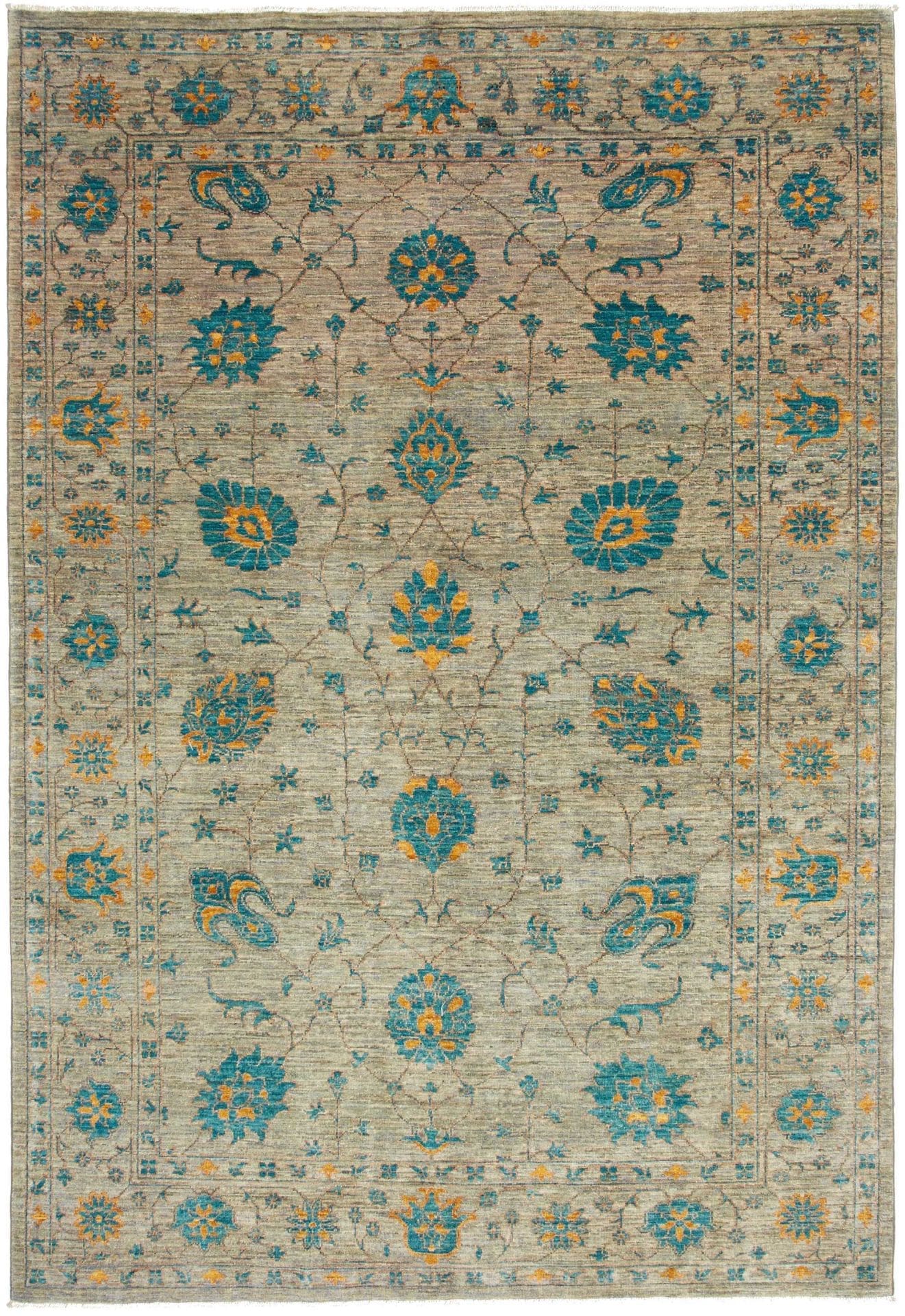 Ziegler Orientteppich 172 x 247cm aus Schurwolle, handgeknüpft