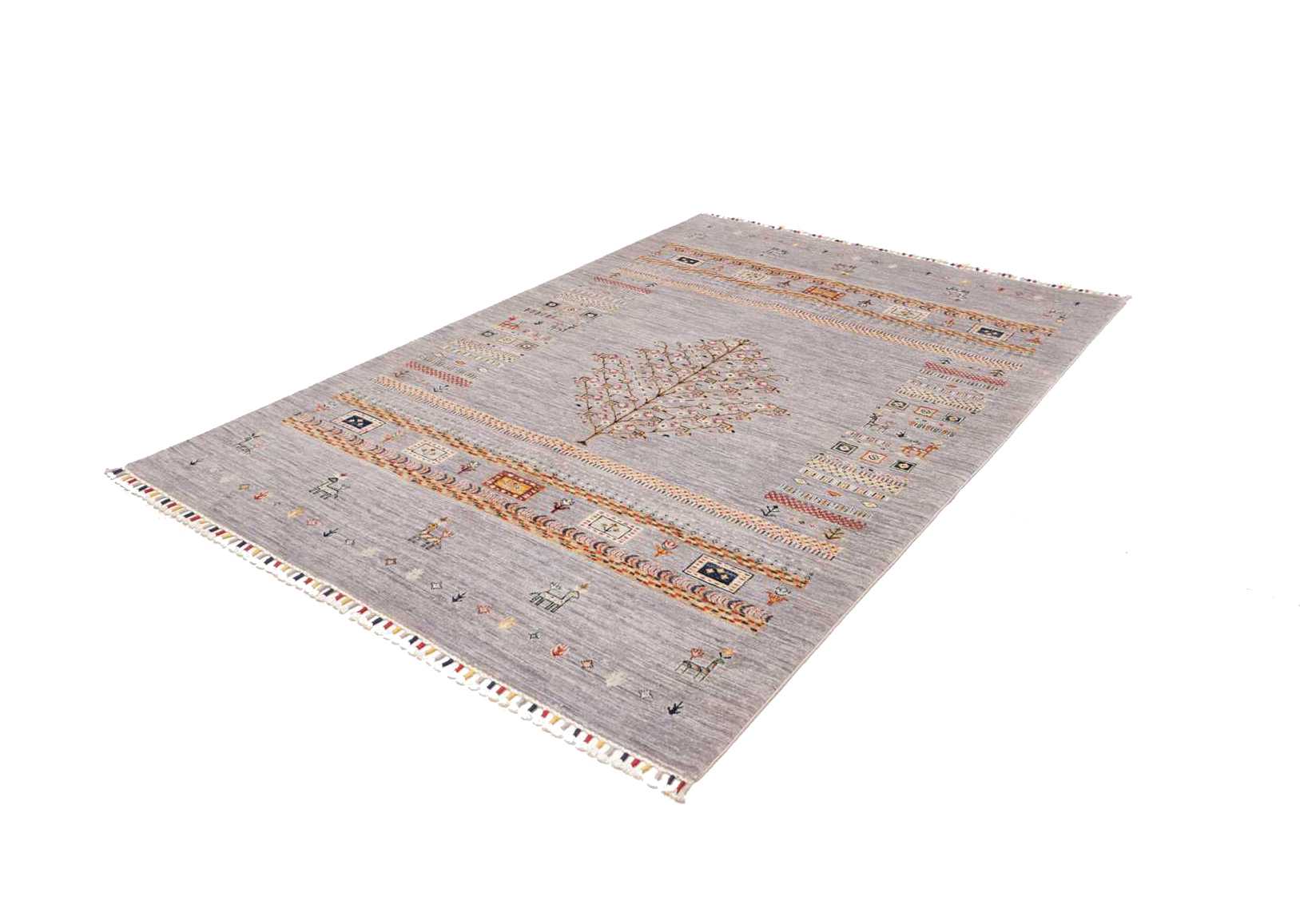 Gabbeh Teppich 172 x 246cm, weiche Schurwolle, handgeknüpft