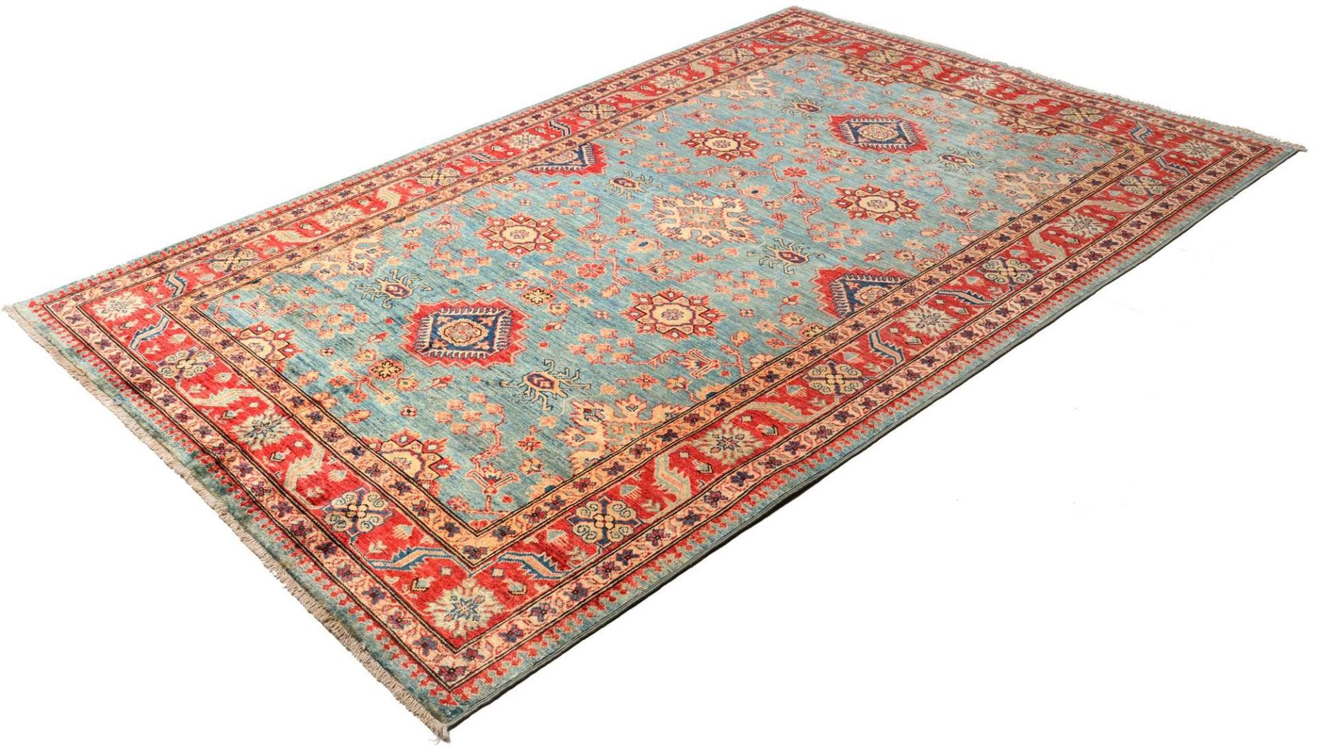 Kazak Teppich 164 x 245 cm - geometrisches Muster, handgeknüpft