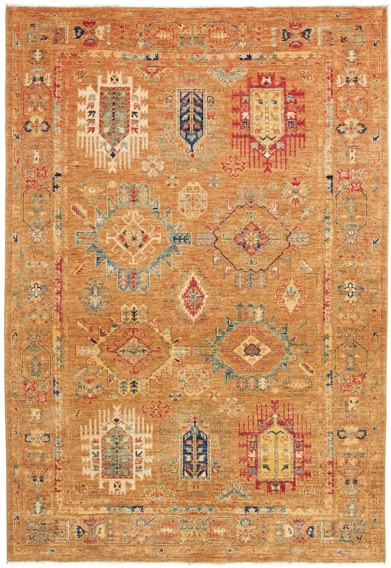 Orientteppich Samarkand 172 x 241 cm, handgeknüpft, Wolle, bunt