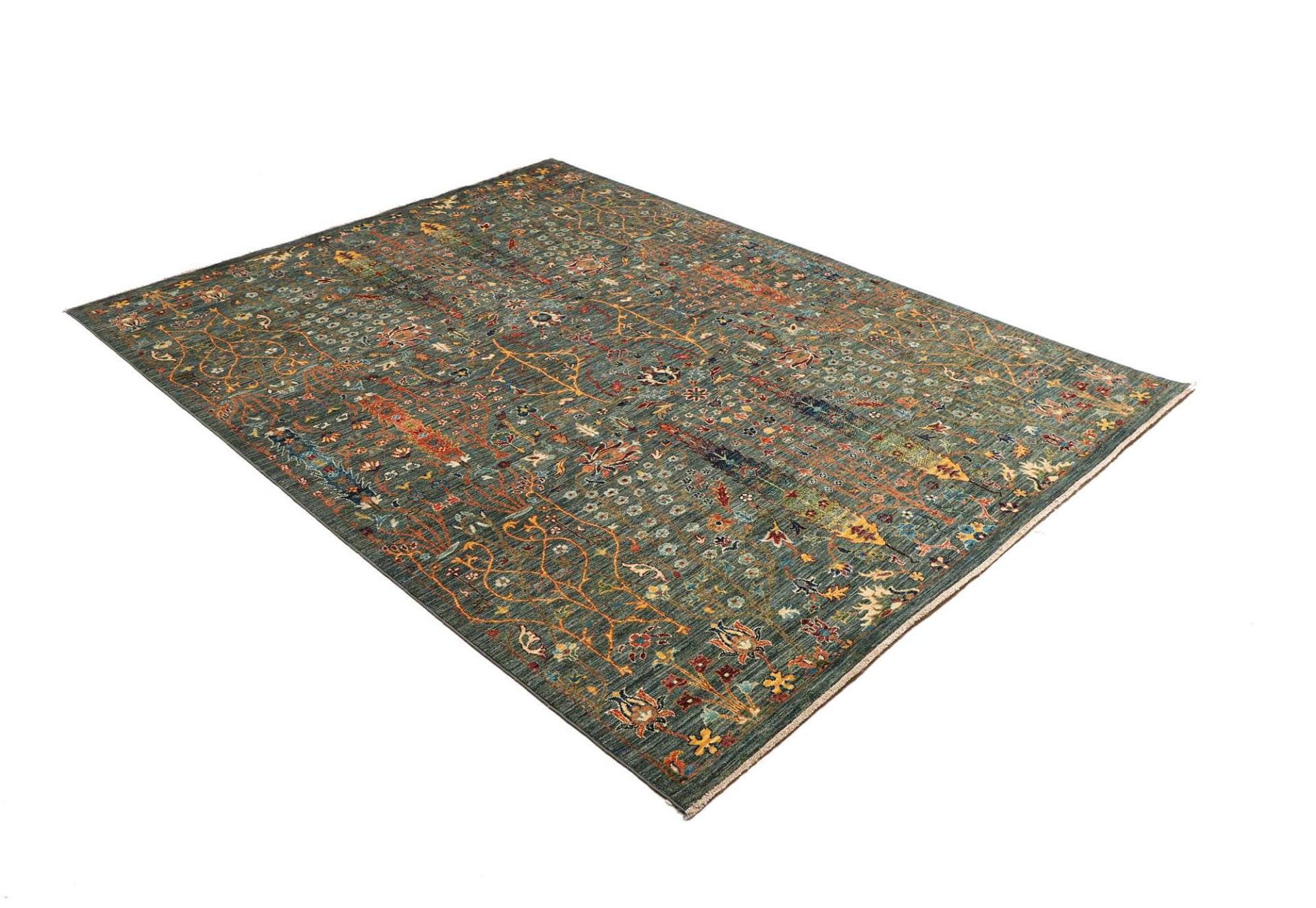 Samarkand Orientteppich 177 x 233 cm, Schurwolle, handgeknüpft