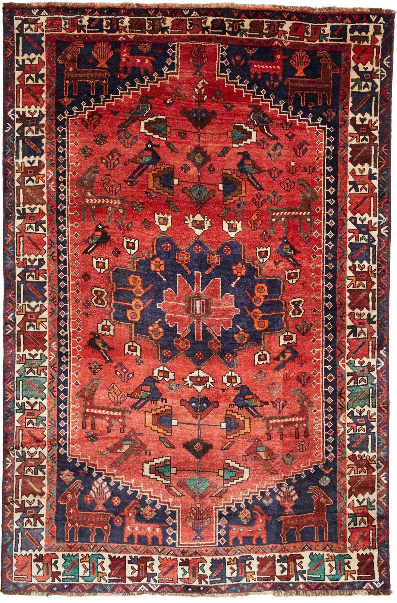 Shiraz Teppich 175 x 260 cm – Handgeknüpft aus Schurwolle, Perserteppich