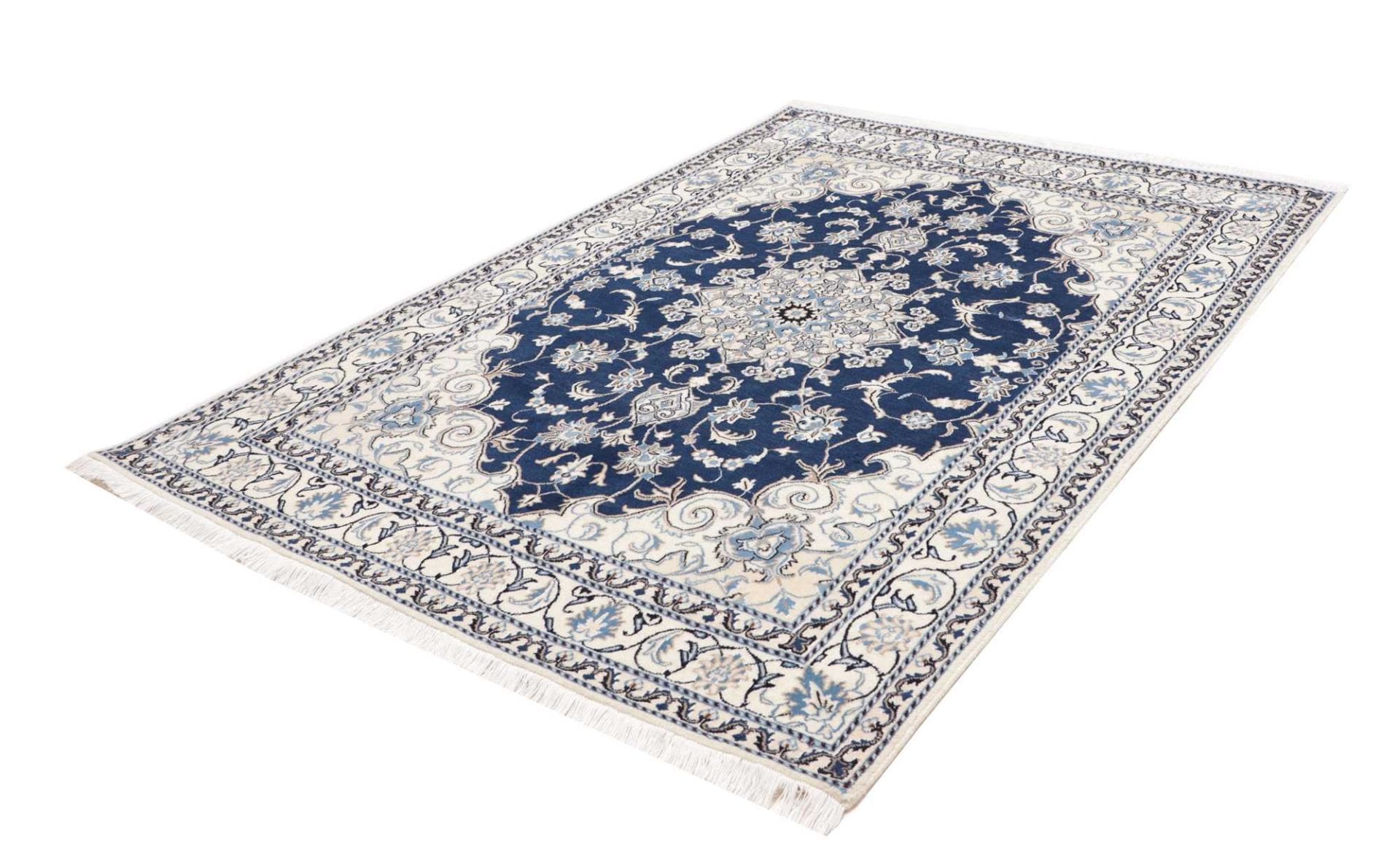 Nain Teppich 173 x 240 cm, florales Muster, handgeknüpft