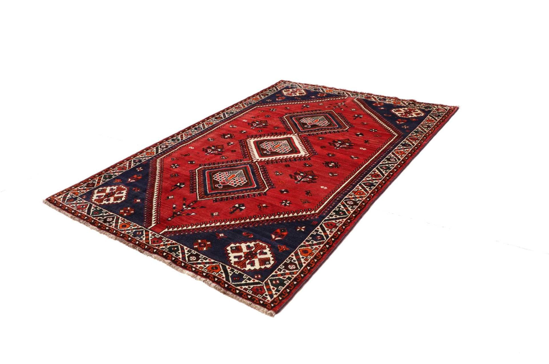 Orientteppich Shiraz 163 x 233 cm | Wolle, geometrisch, handgeknüpft