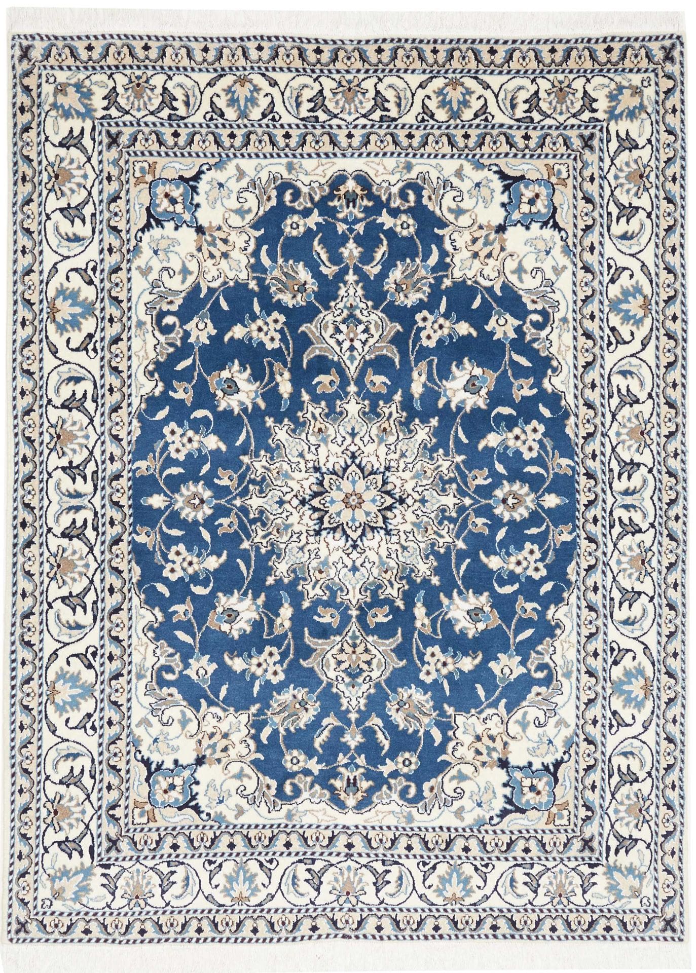Exklusiver Nain Teppich 156 x 205 cm – Handgeknüpft, Perserteppich