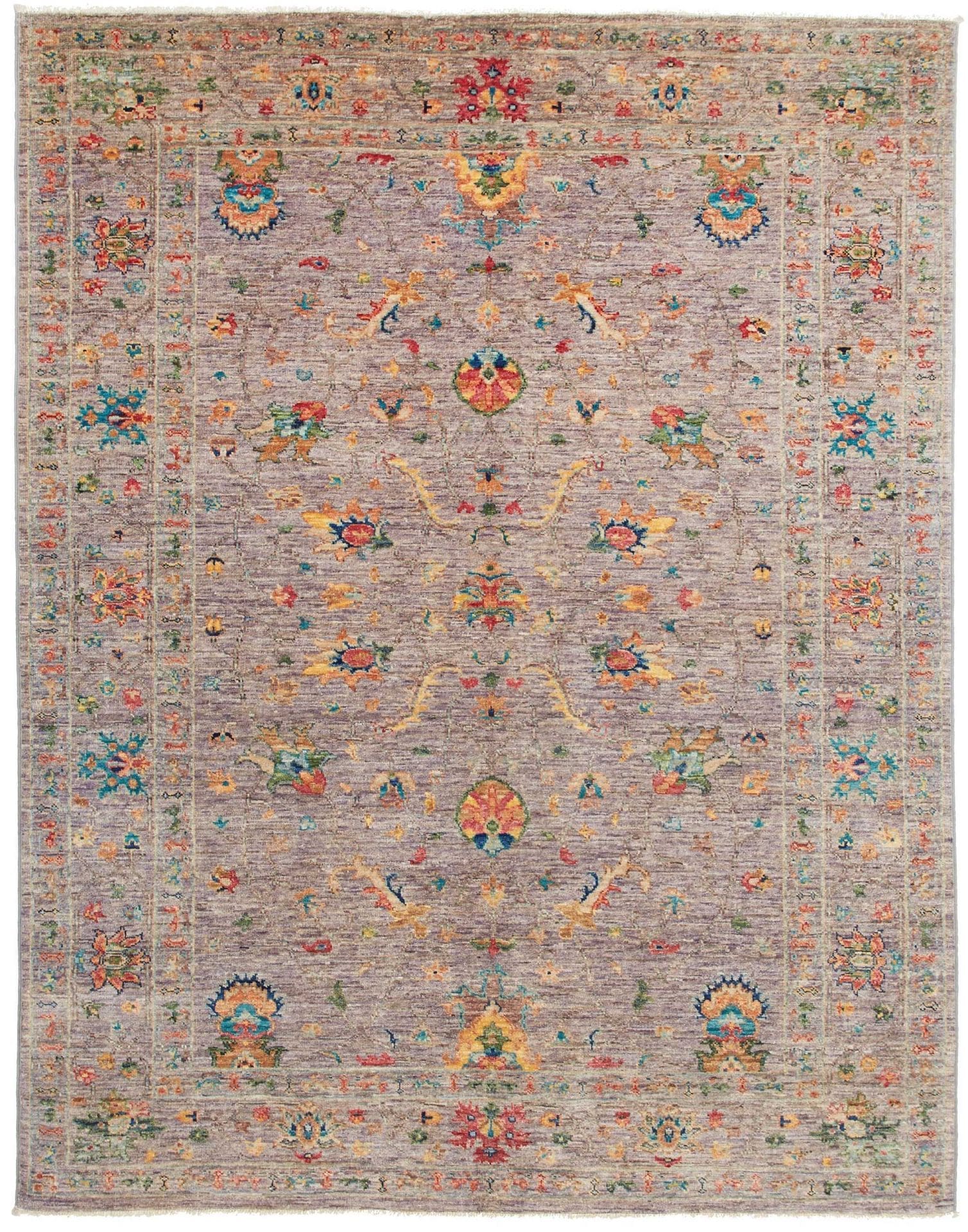 Ziegler Teppich 155 x 196cm aus Schurwolle, handgeknüpft, Orientteppich