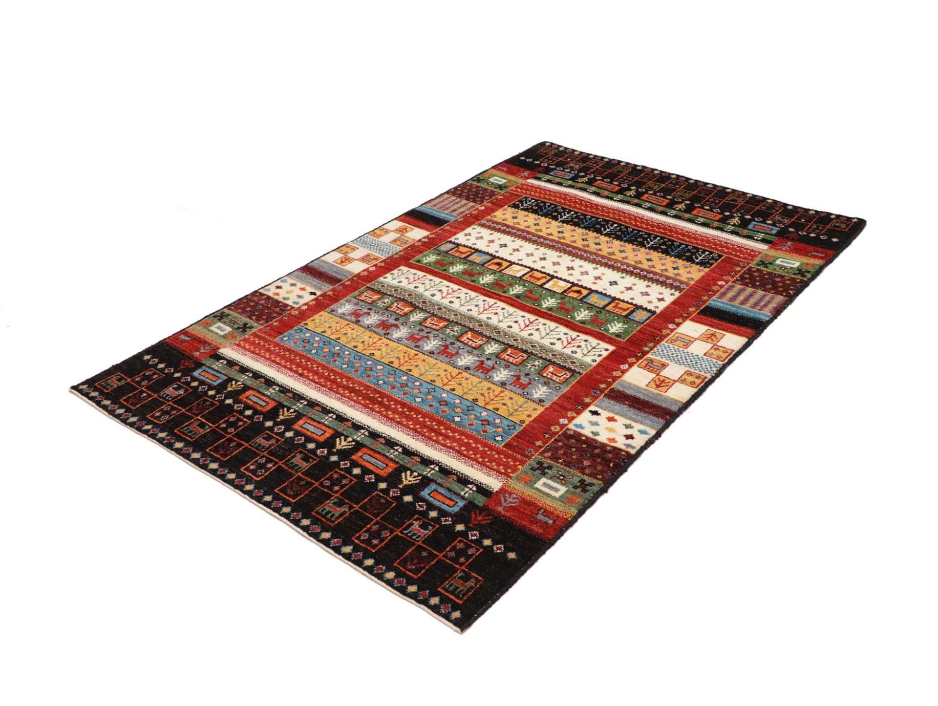 Loribaft Teppich 122 x 186cm aus Schurwolle, handgeknüpft