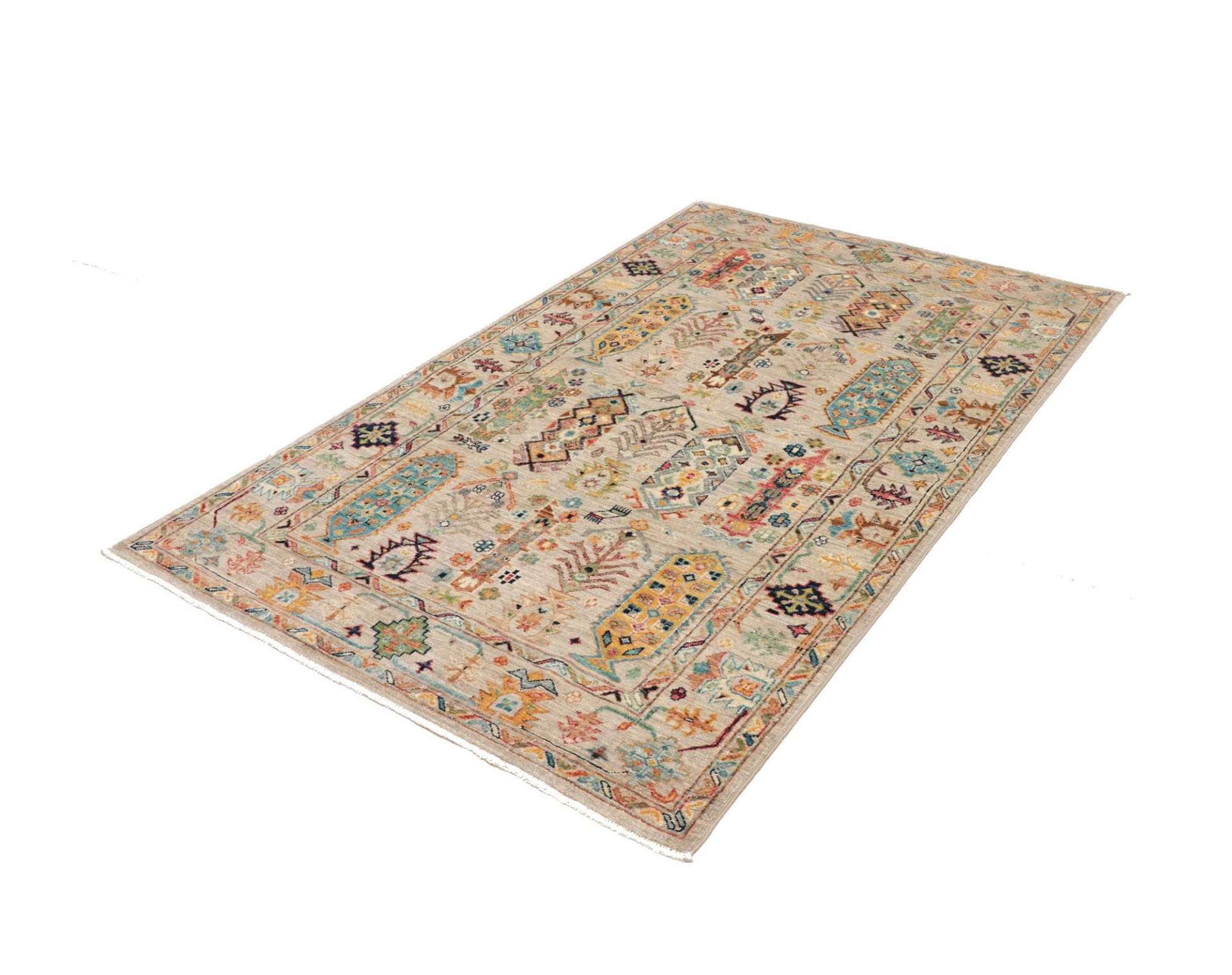 Samarkand Orientteppich 123 x 193 cm, handgeknüpft, Schurwolle