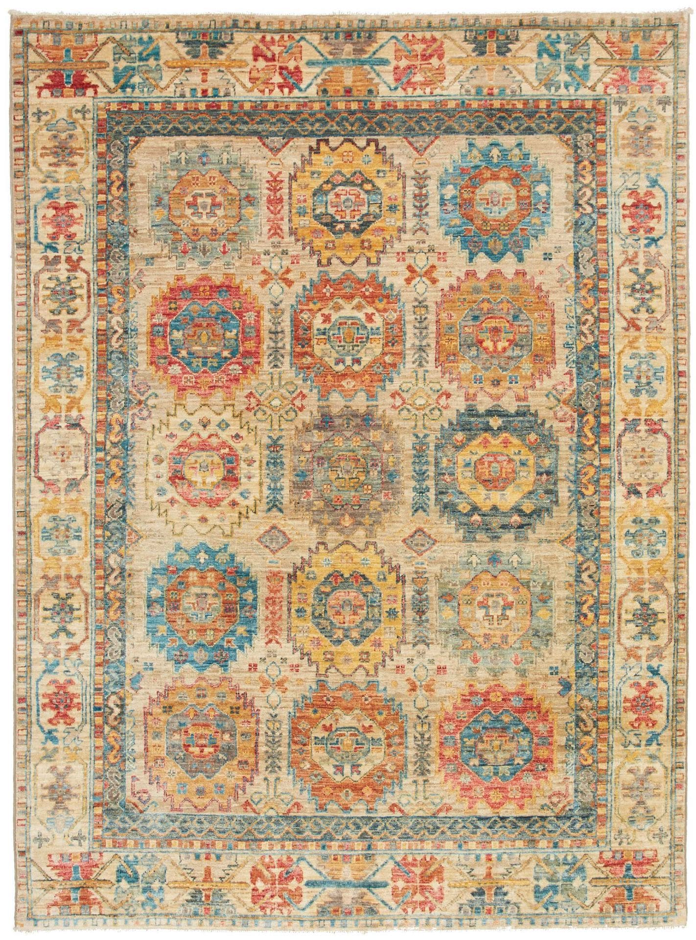 Orientteppich Samarkand Tribal 150 x 198 cm, handgeknüpft, Wolle