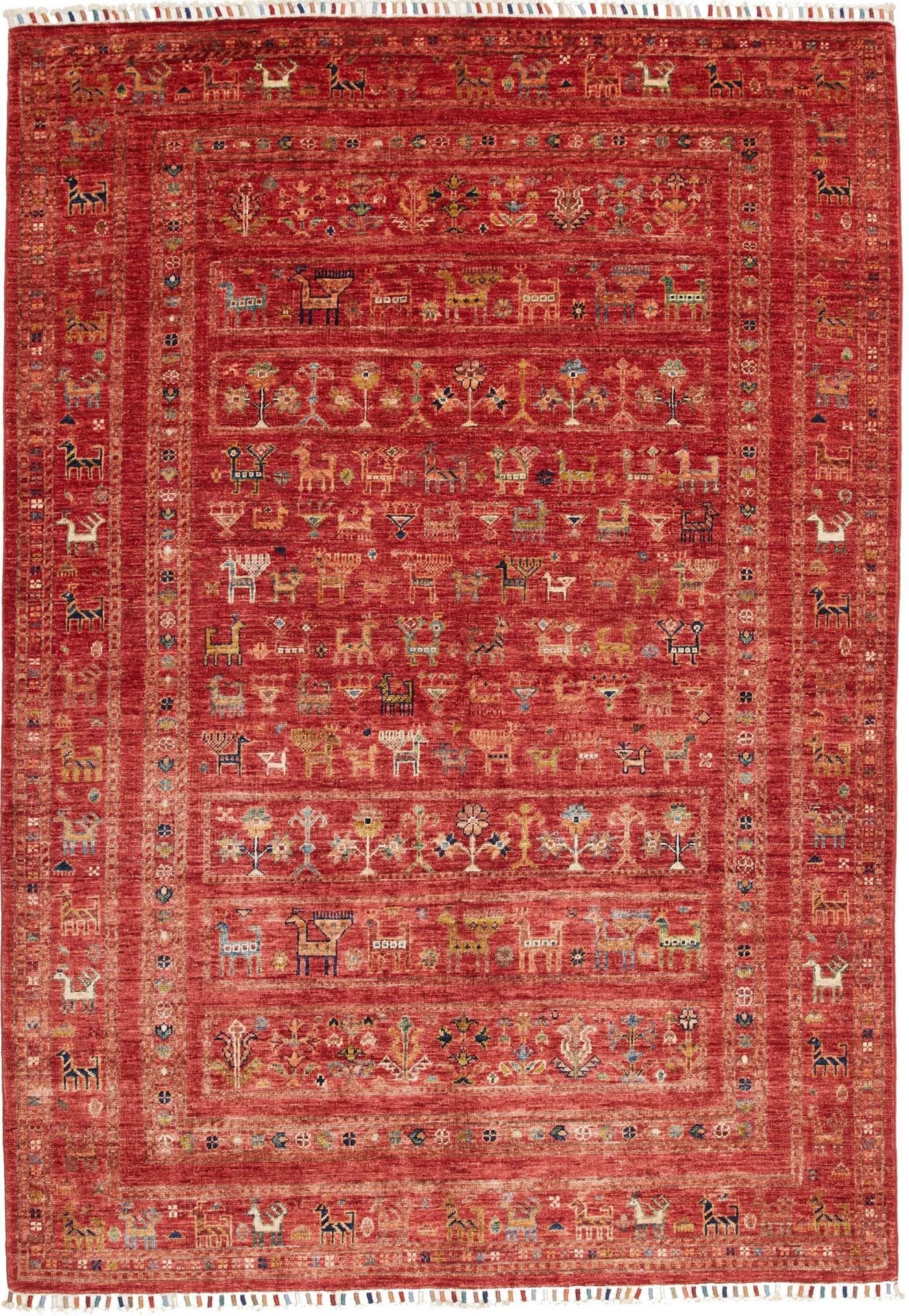 Samarkand Orientteppich 150 x 210cm, handgeknüpft, Wolle