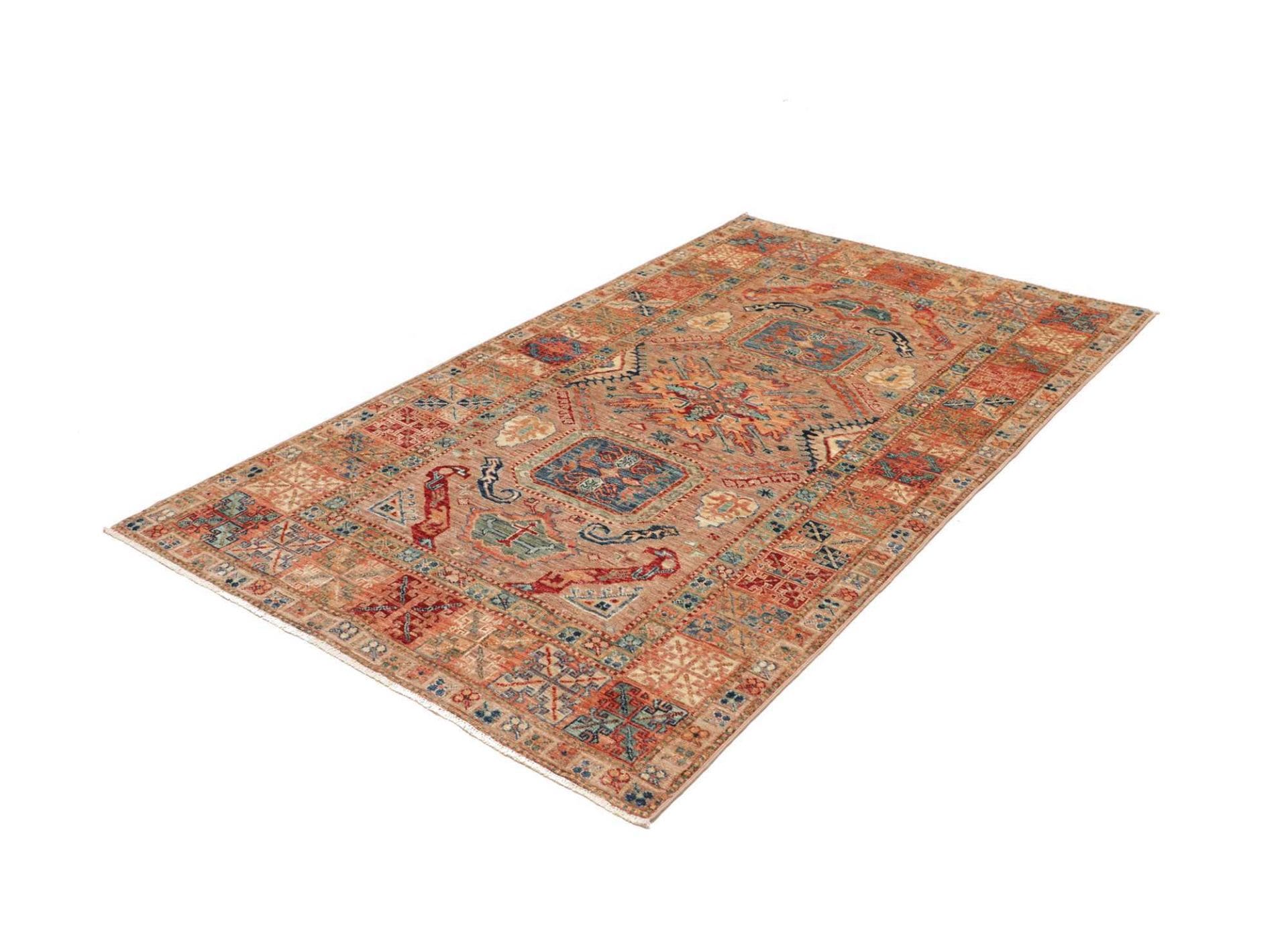 Kazak Orientteppich 125 x 201 cm geometrisch handgeknüpft