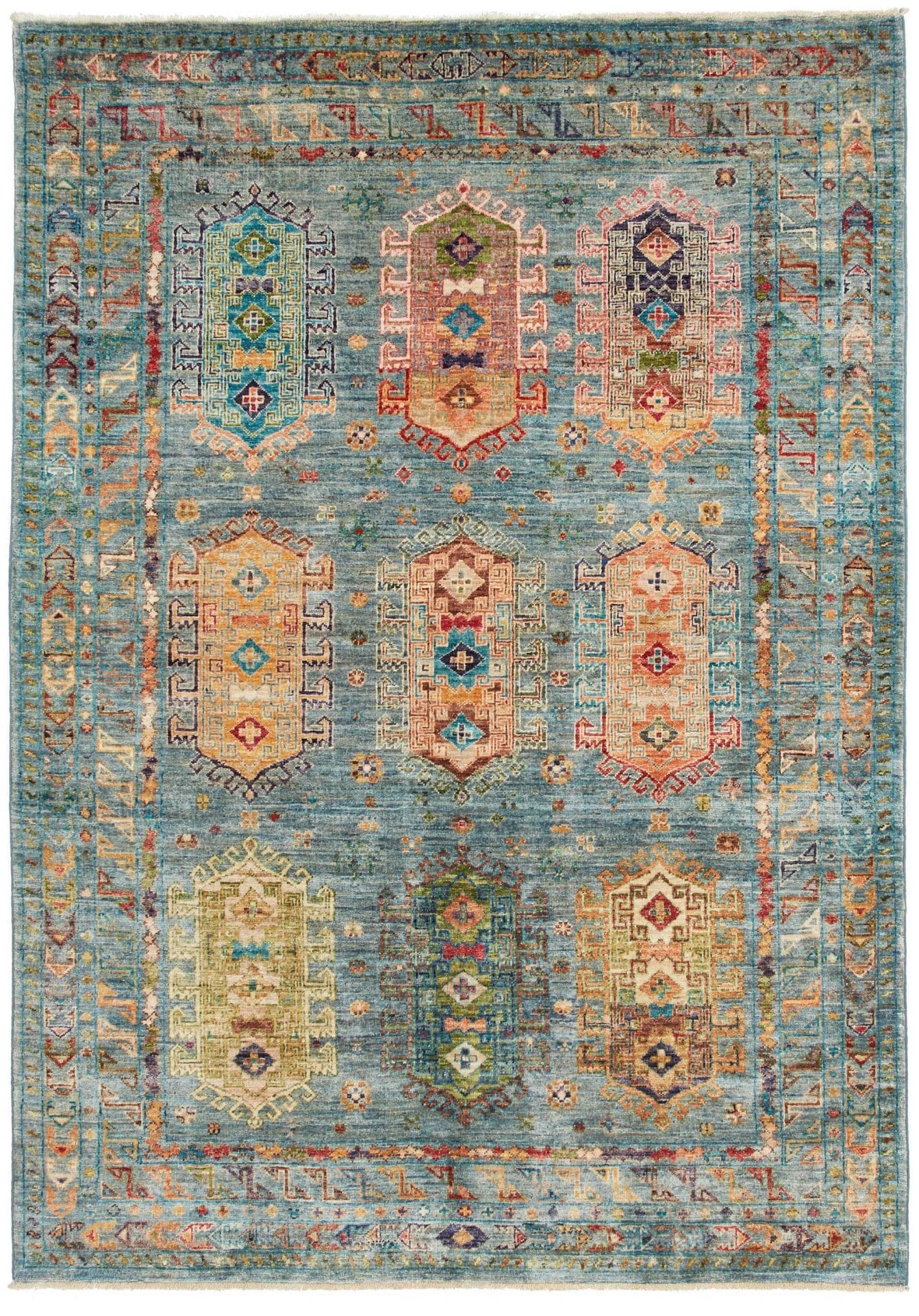 Orientteppich Samarkand 153 x 208cm, handgeknüpft, Wolle, bunt