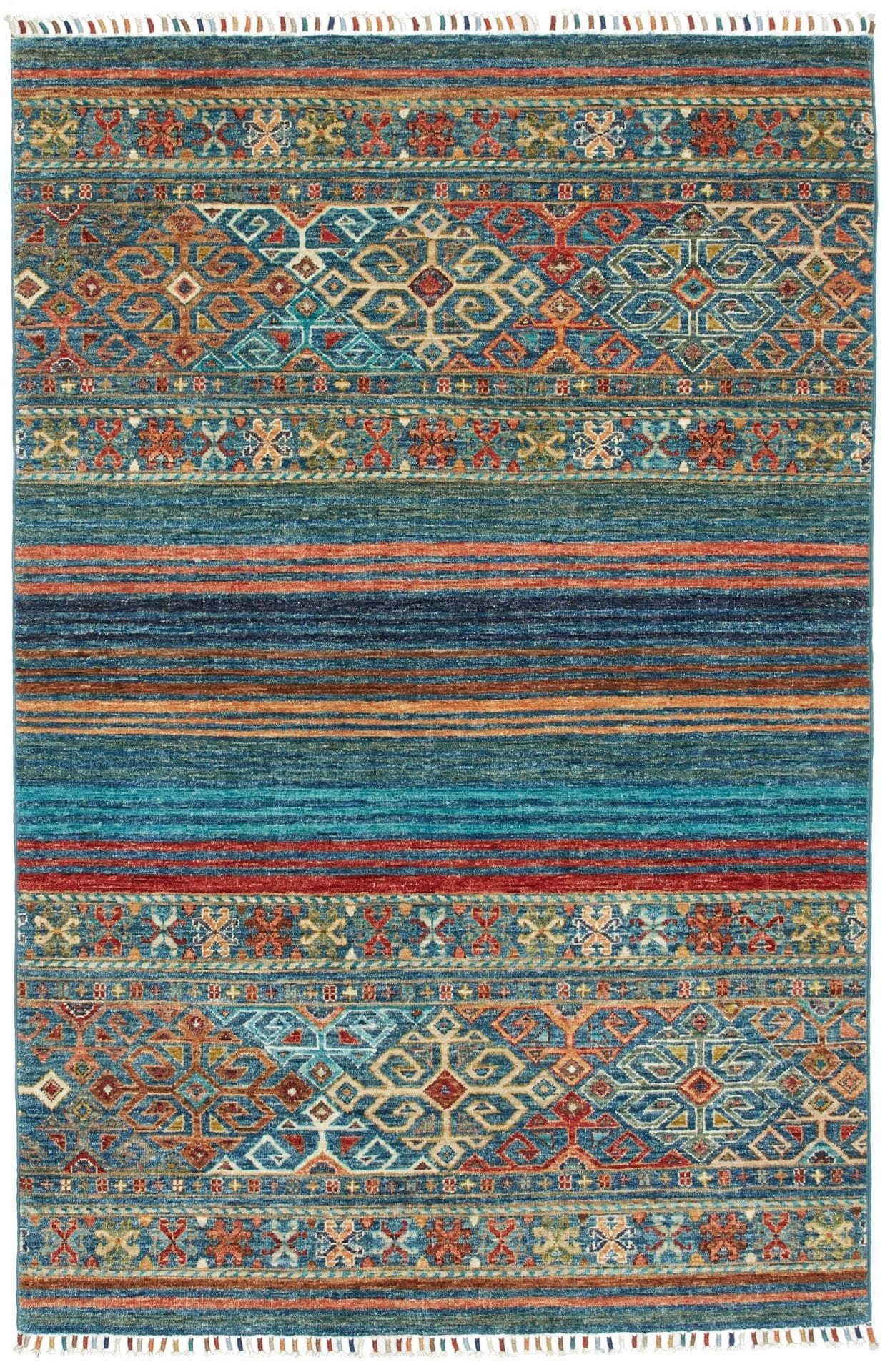 Samarkand Orientteppich 124 x 184cm, handgeknüpft, Wolle