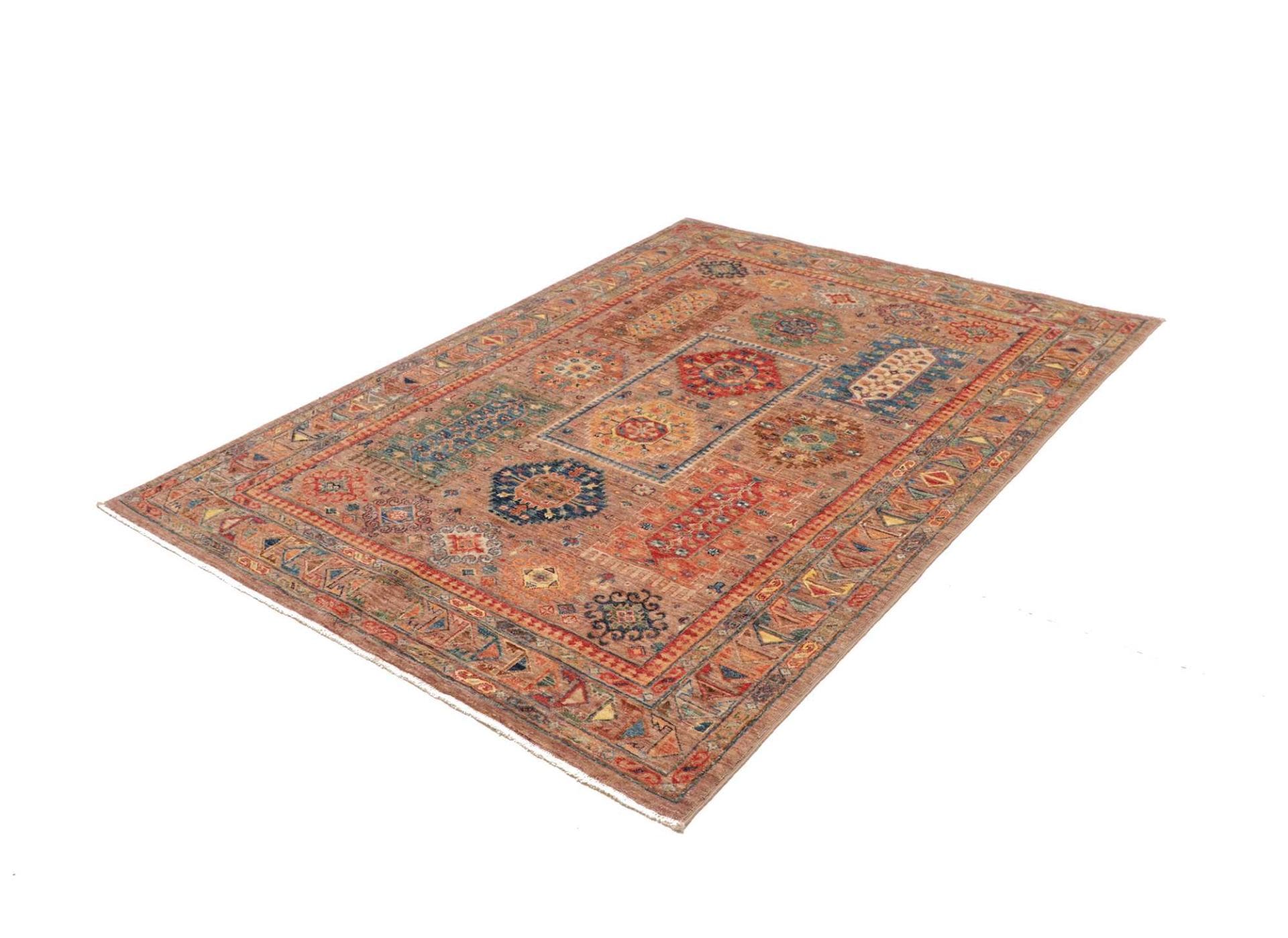 Orientteppich Samarkand 151 x 194 cm, handgeknüpft, Wolle, bunt