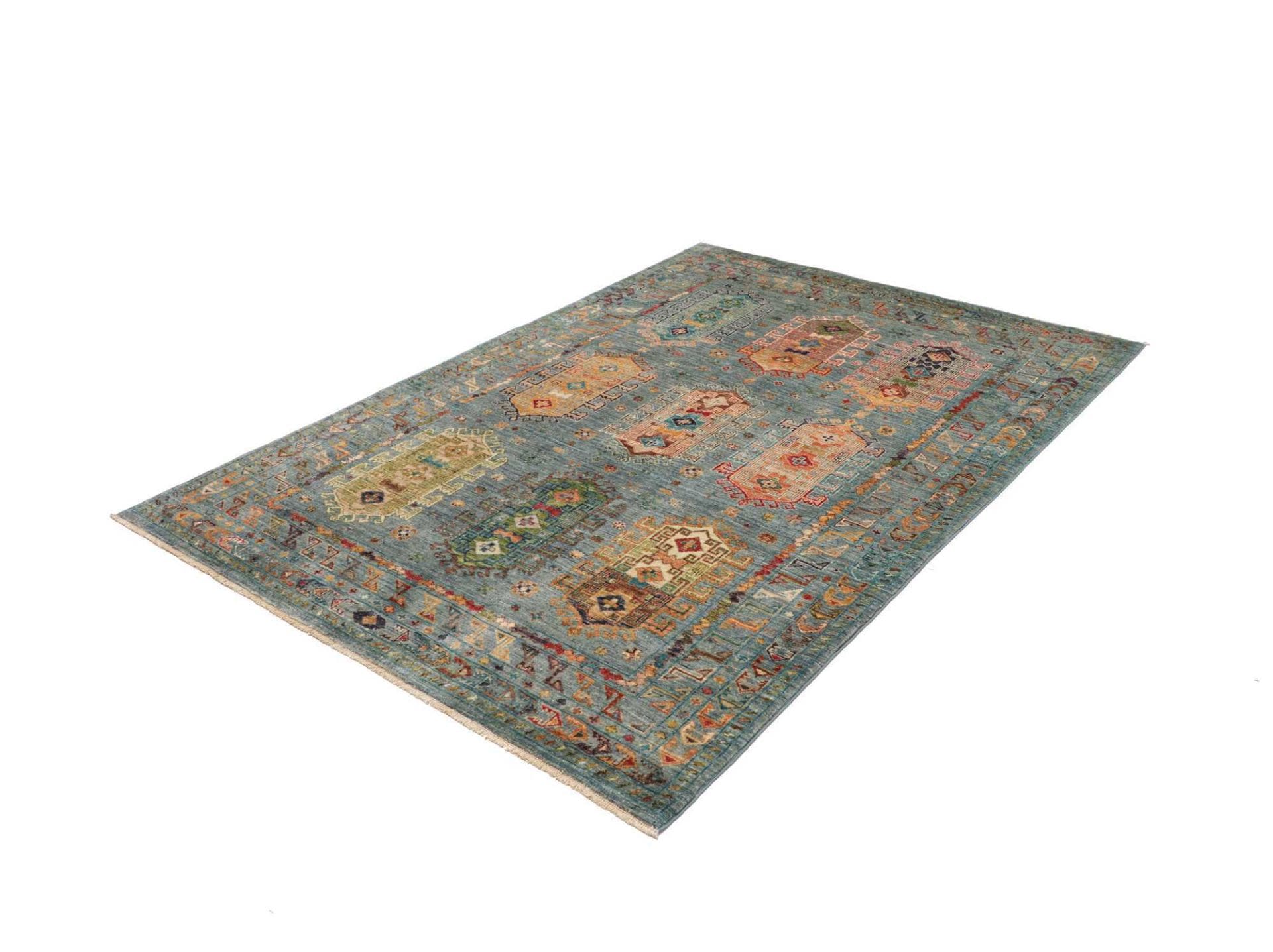 Orientteppich Samarkand 153 x 208cm, handgeknüpft, Wolle, bunt