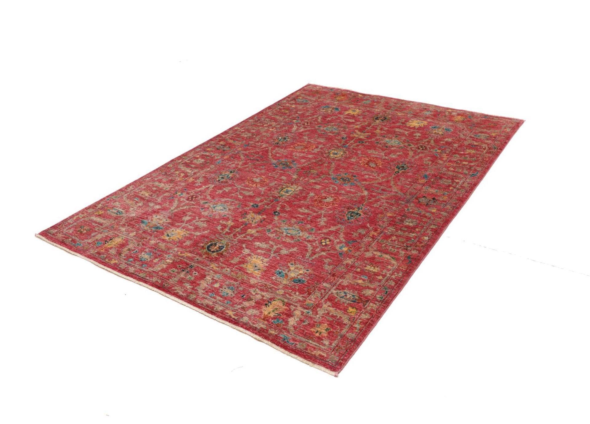 Ziegler Teppich 151 x 208 cm aus Schurwolle, handgeknüpft, Orientteppich