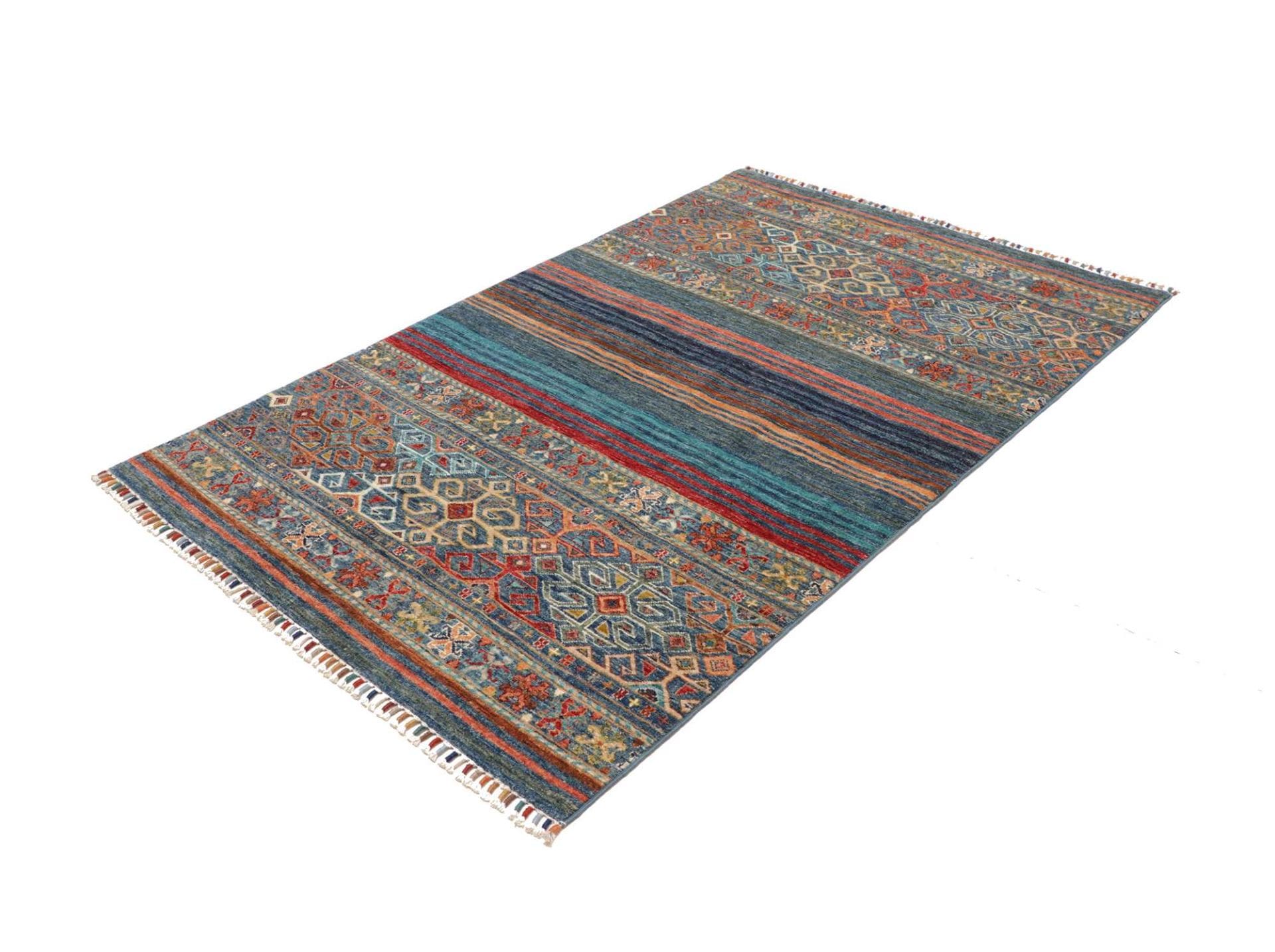 Samarkand Orientteppich 124 x 184cm, handgeknüpft, Wolle