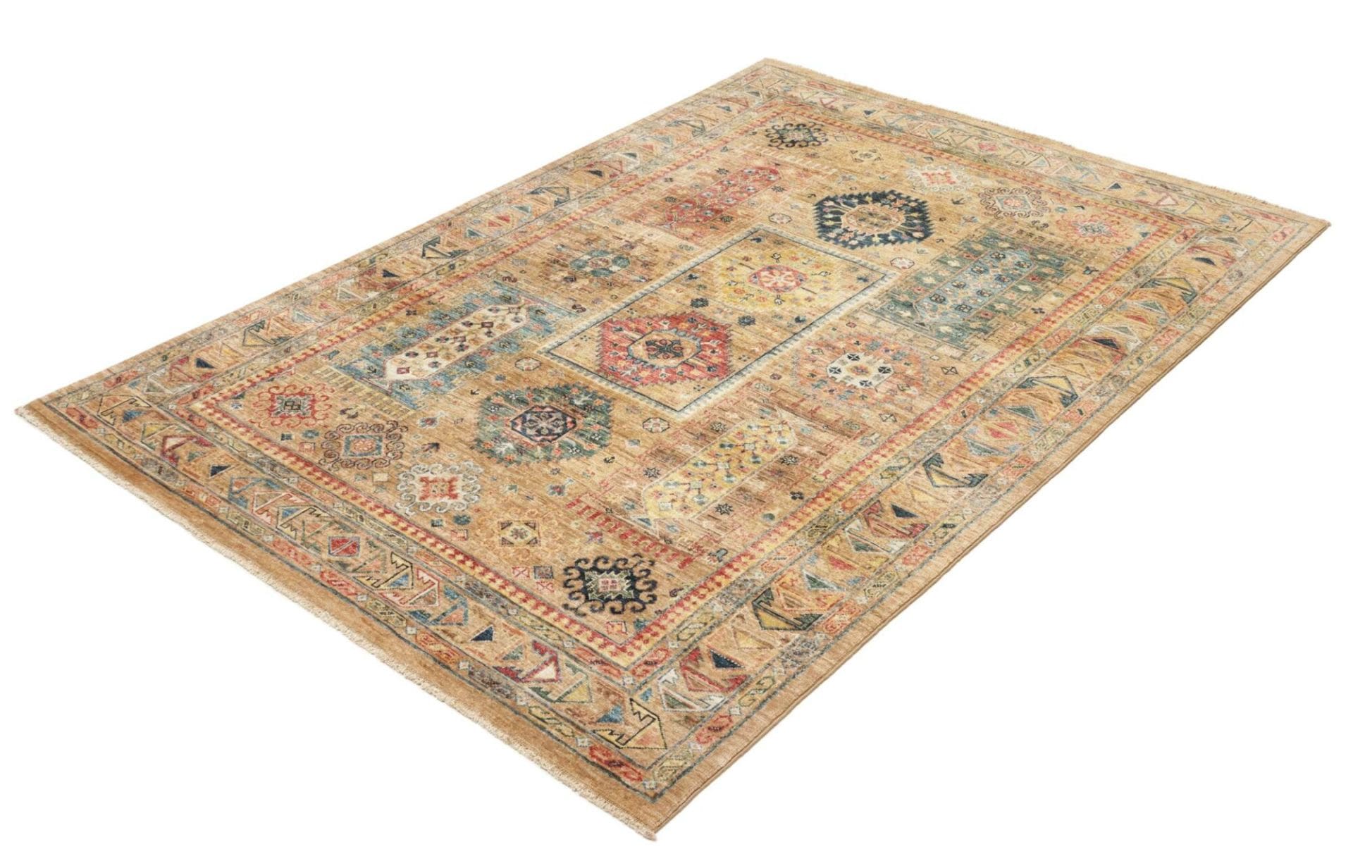 Orientteppich Samarkand 150 x 207cm - Handgeknüpft, Wolle, modern