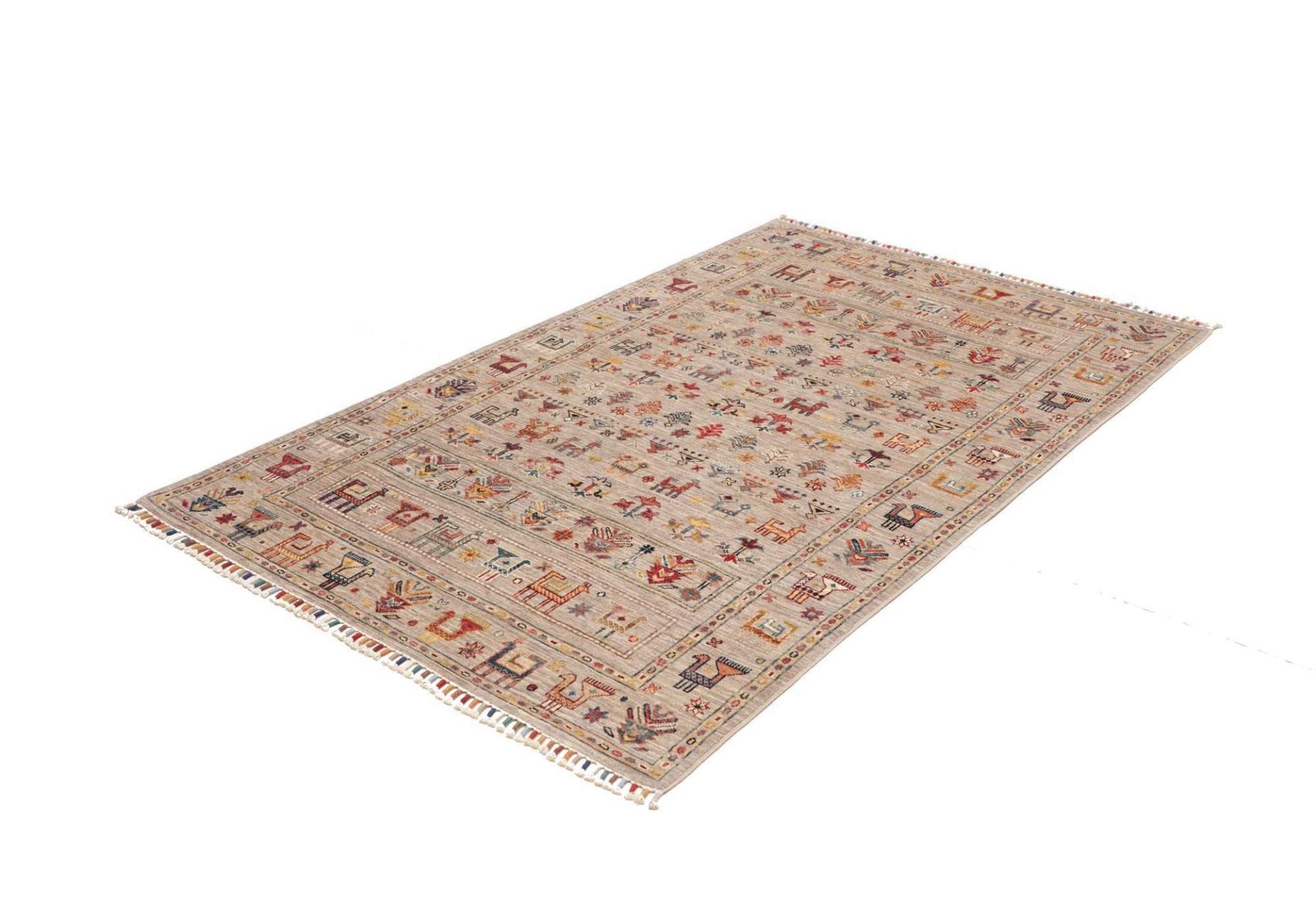 Orientteppich Samarkand 124 x 187cm | Handgeknüpft aus Schurwolle