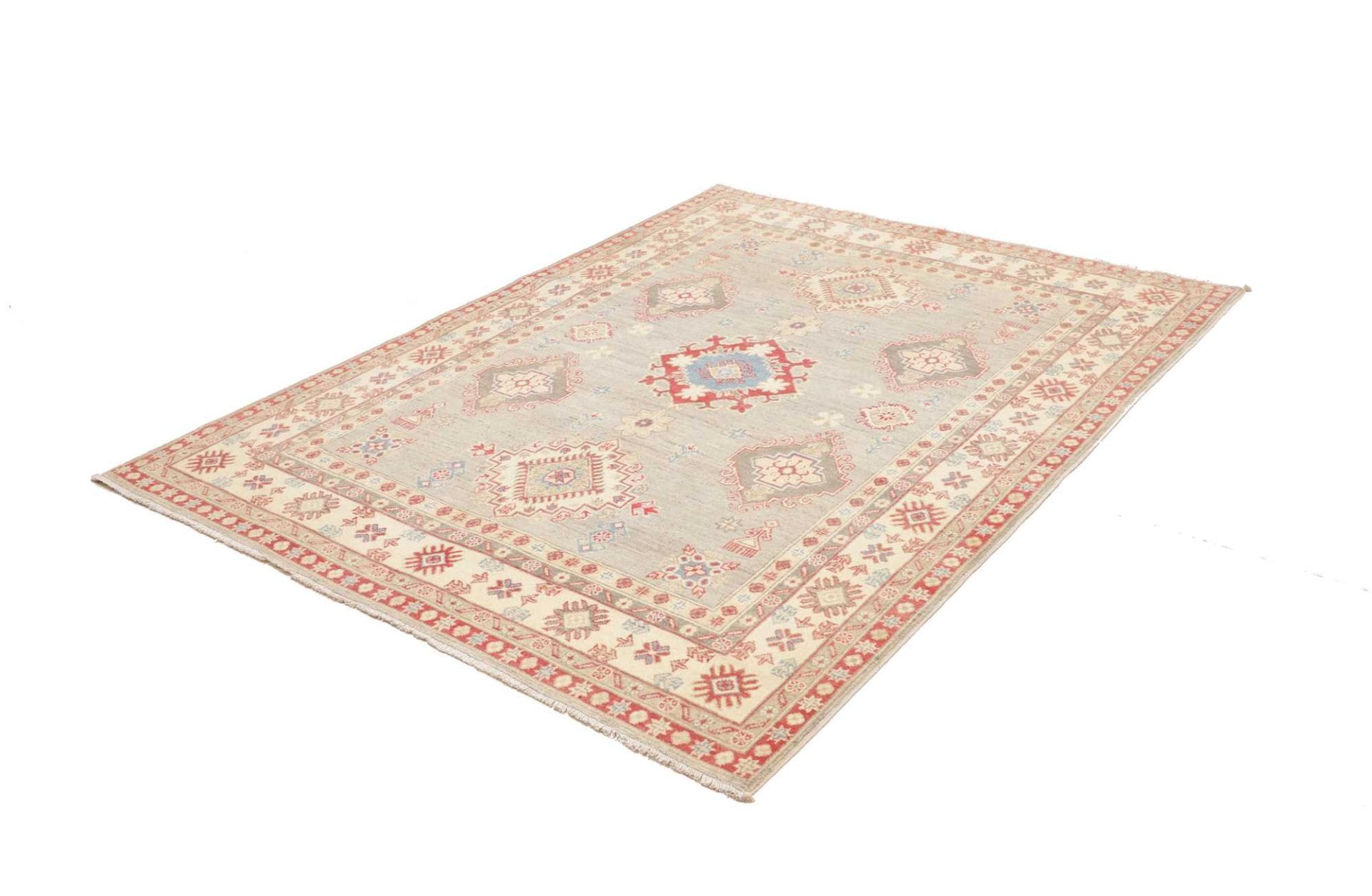 Kazak Teppich 155 x 195 cm - Geometrisch, Schurwolle, handgeknüpft