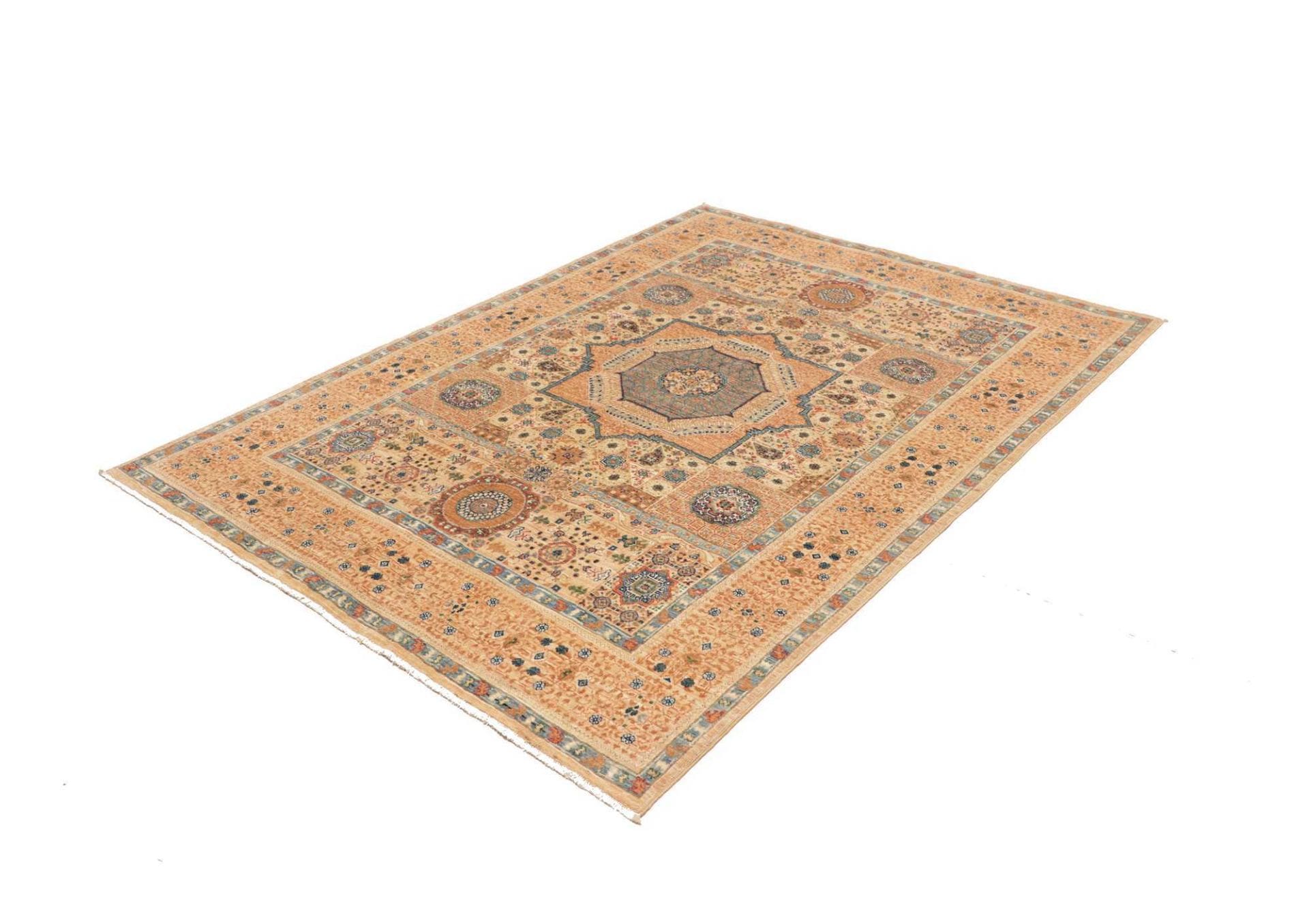 Mamluk Orientteppich 150 x 205 cm - Handgeknüpft, Seide, Wolle