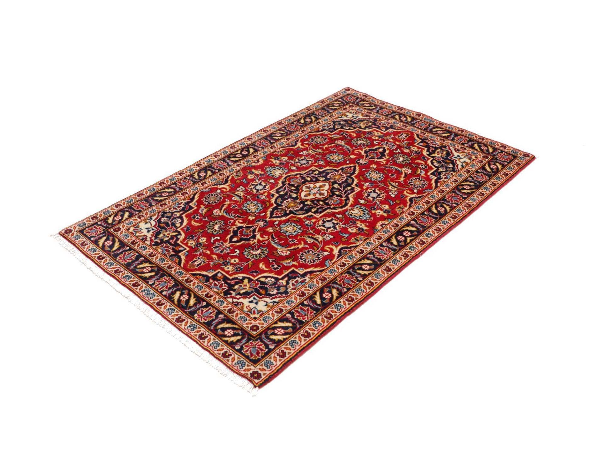 Kashan Teppich 103 x 143 cm - Schurwolle, Handgeknüpft, Perserteppich