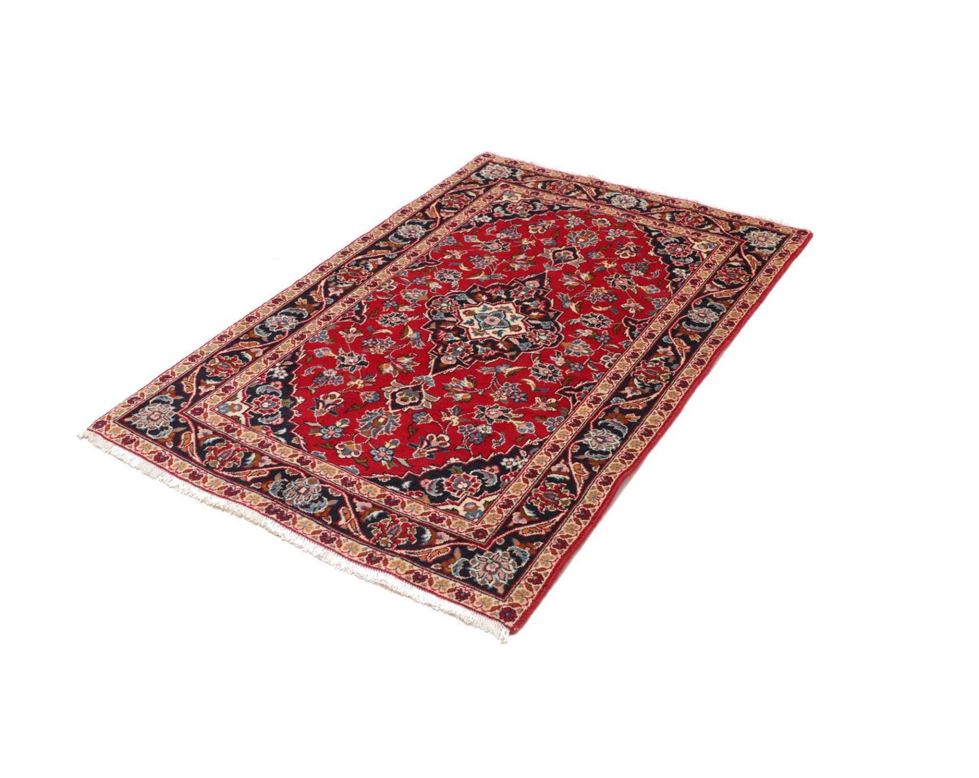 Kashan Teppich 101 x 145 cm – Handgeknüpft, Perserteppich, Wolle