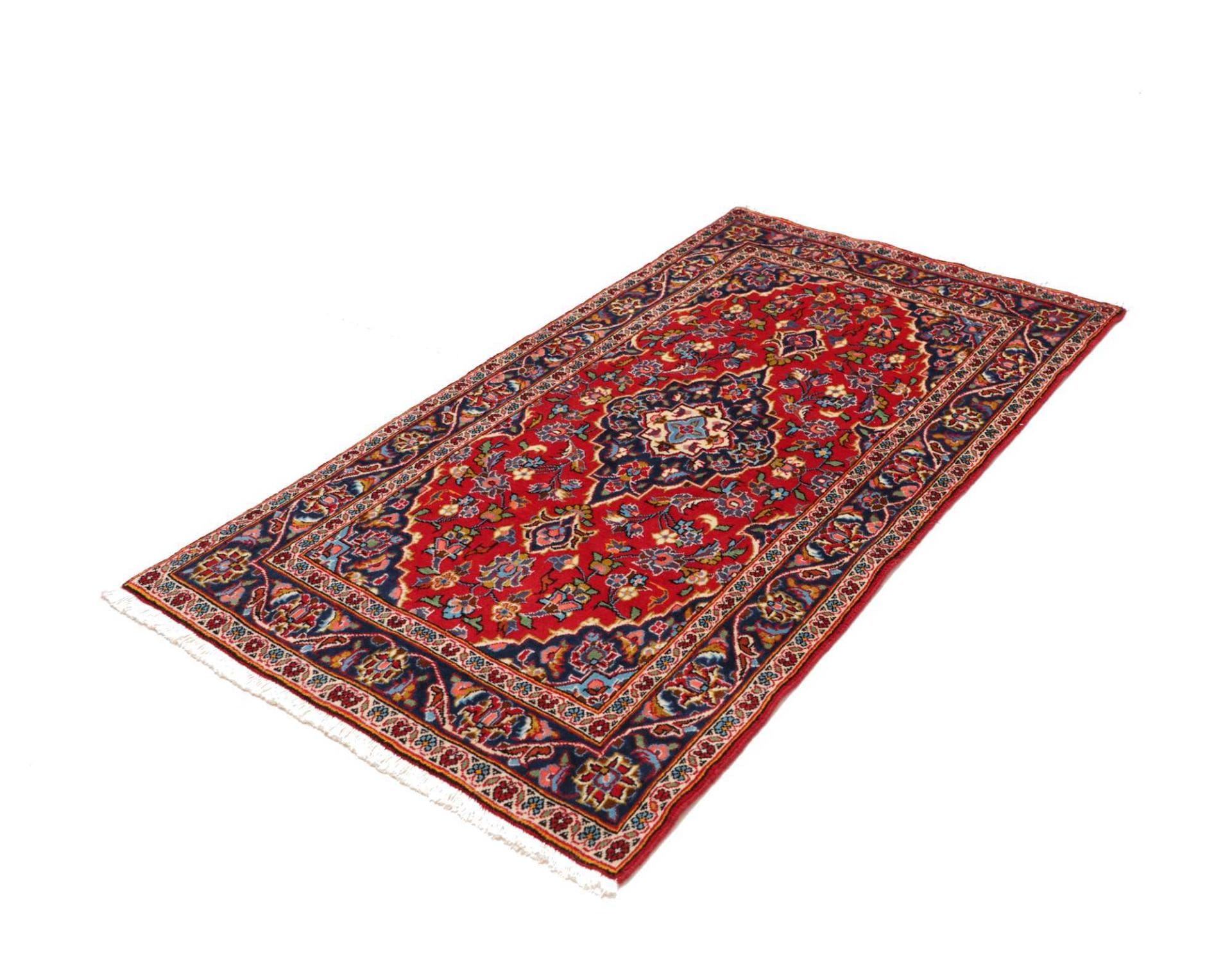 Kashan Teppich 98 x 165 cm - Handgeknüpft, Perserteppich, Wolle