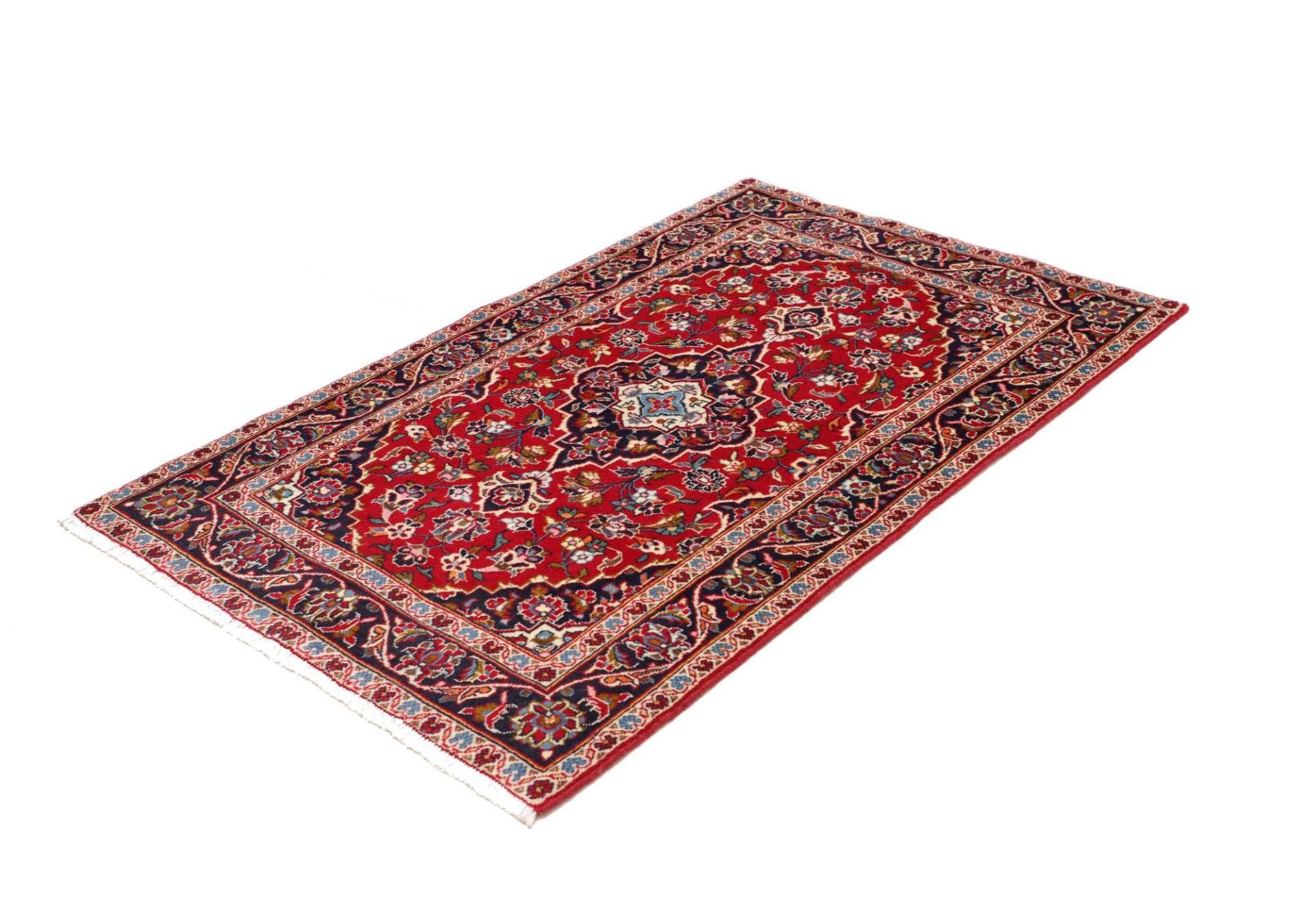 Kashan Teppich 103 x 156cm, handgeknüpft, Schurwolle, Perserteppich