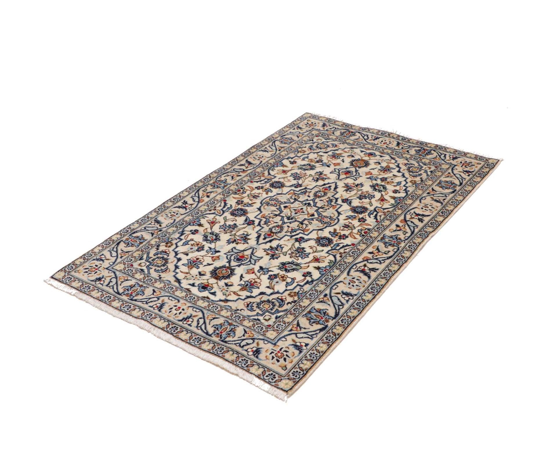 Kashan Teppich 101 x 150cm - Handgeknüpft, Perserteppich aus Wolle