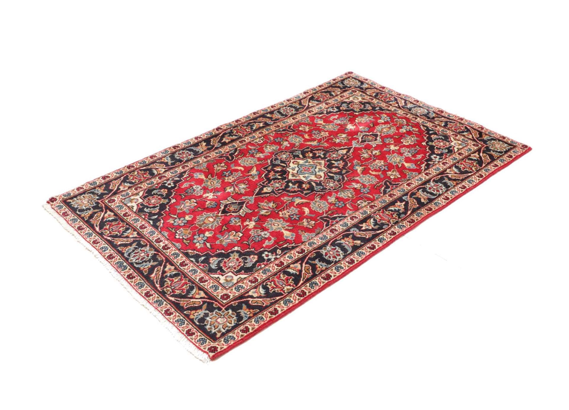 Kashan Teppich 99 x 153 cm, handgeknüpft, aus Schurwolle, Perserteppich