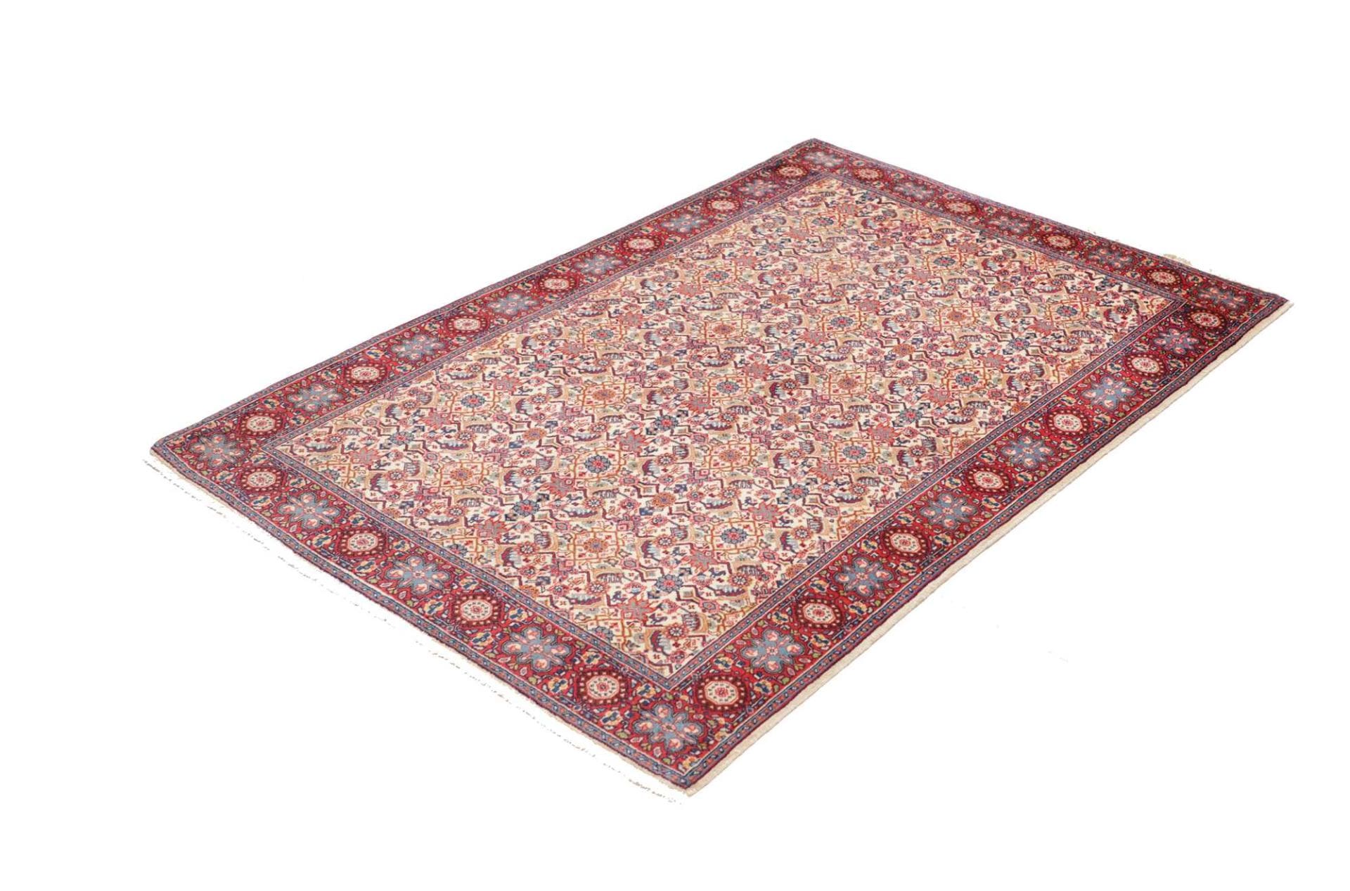 Sarough Teppich 105 x 150cm | Handgeknüpft | Schurwolle, Perserteppich