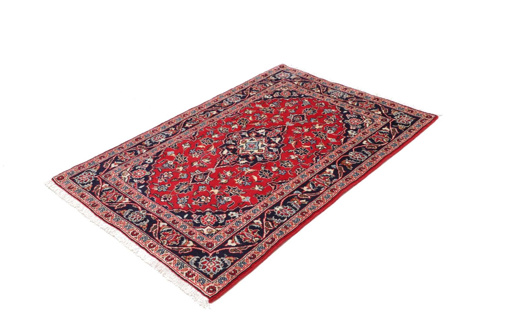Kashan Teppich 100 x 146 cm aus Schurwolle, handgeknüpft, Perserteppich