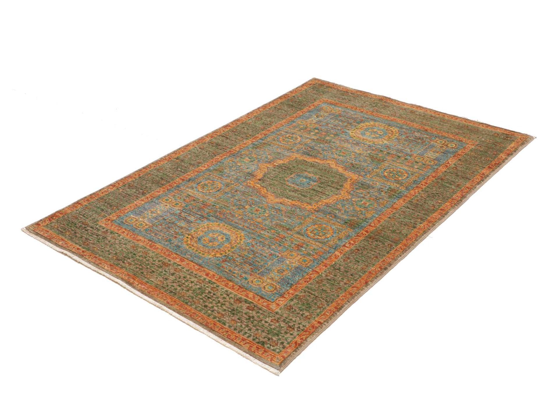 Mamluk Orientteppich 106 x 149cm aus Schurwolle, handgeknüpft
