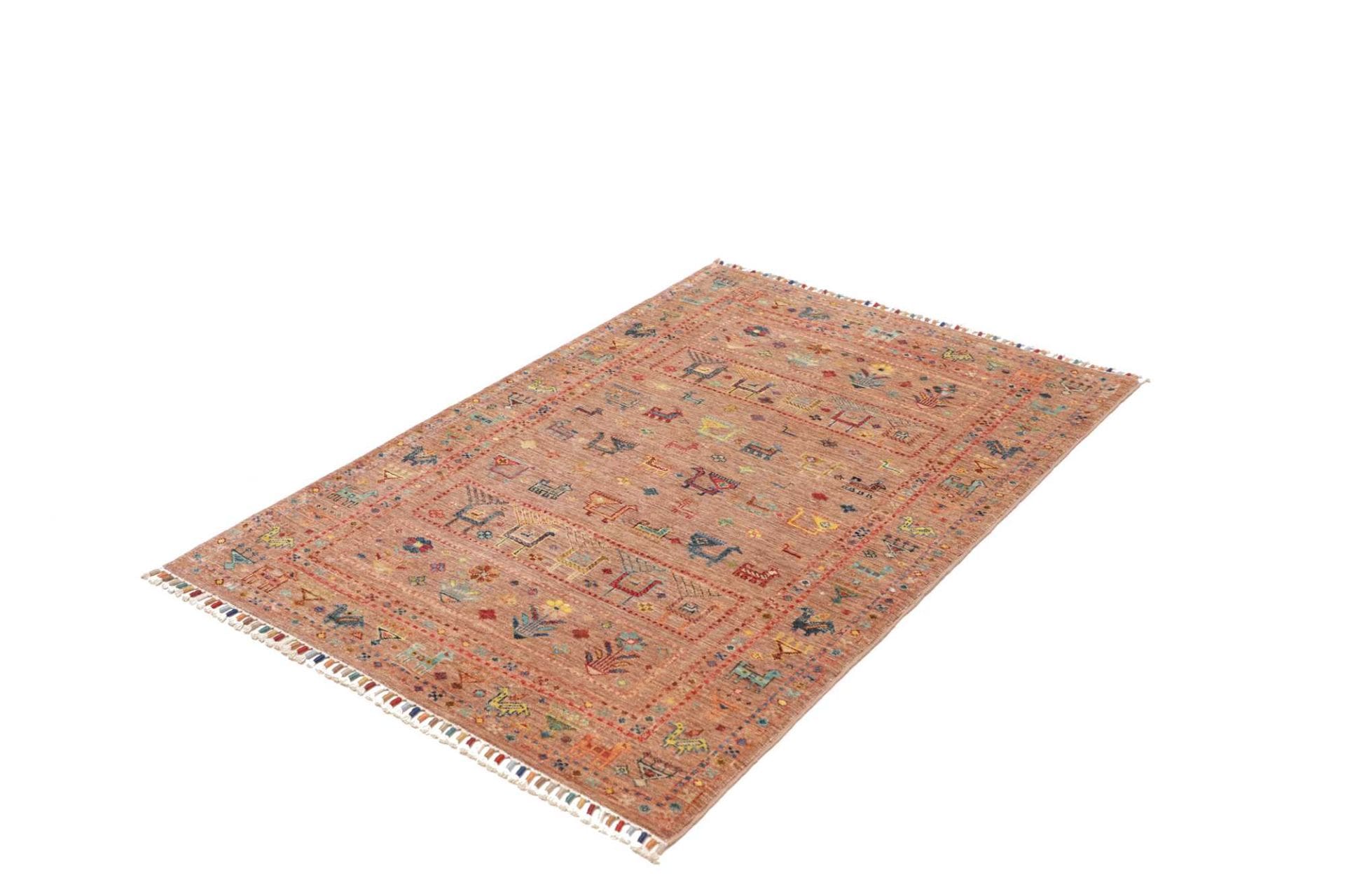 Samarkand Orientteppich 102 x 150cm, handgeknüpft, Wolle