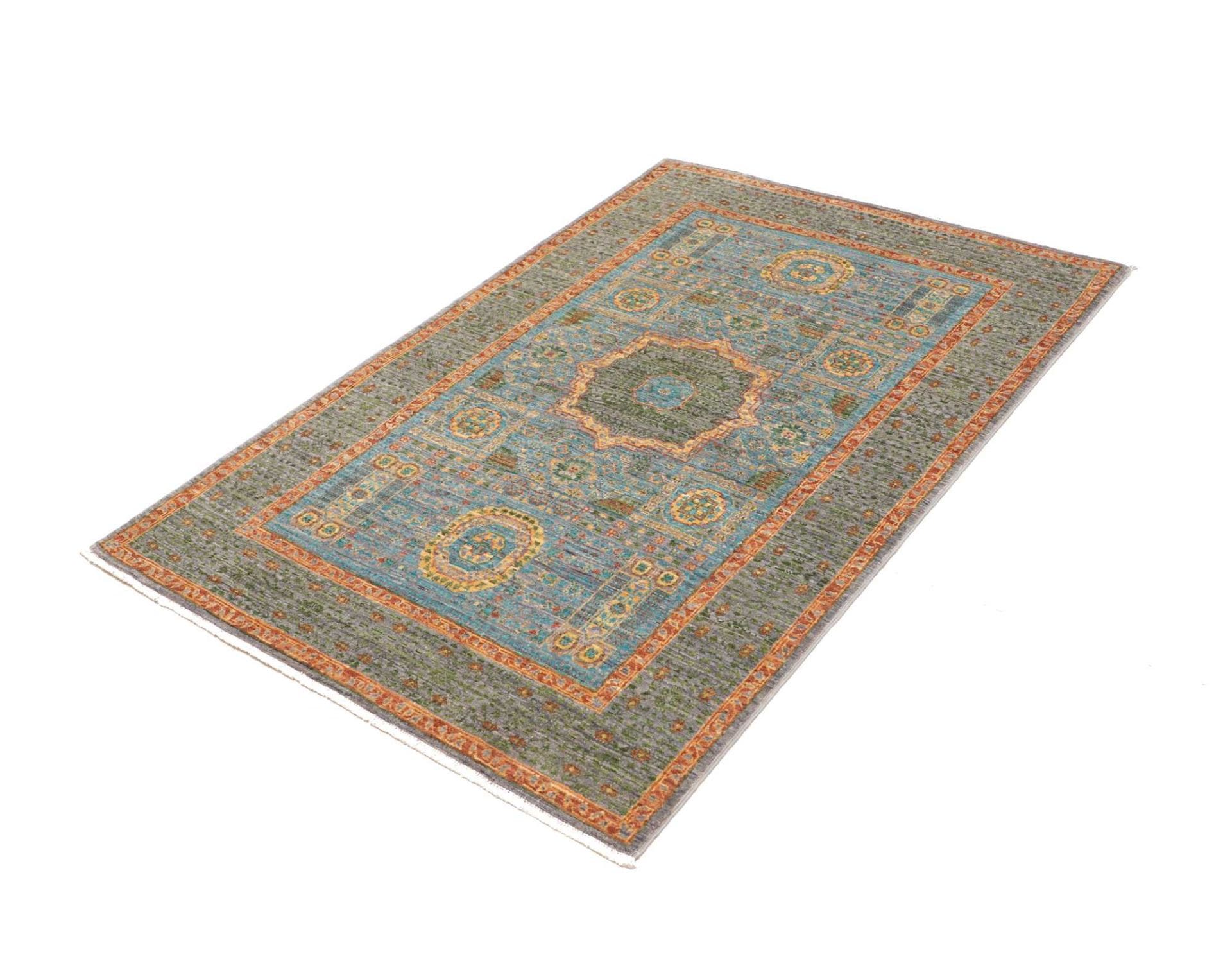 Mamluk Teppich 103 x 146cm, Seide, handgeknüpft, Orientteppich