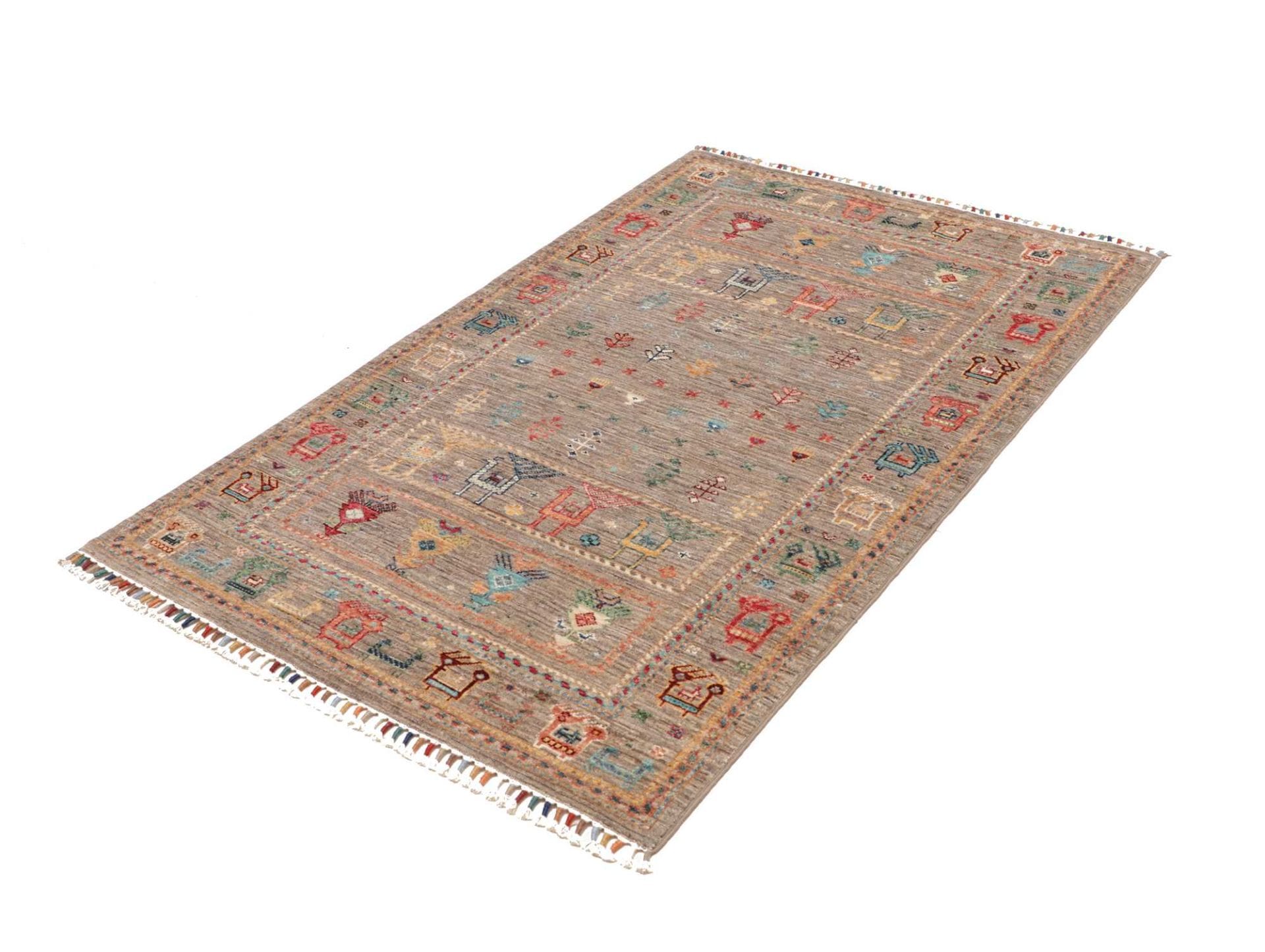 Samarkand Orientteppich 102 x 151 cm | Handgeknüpft aus Wolle