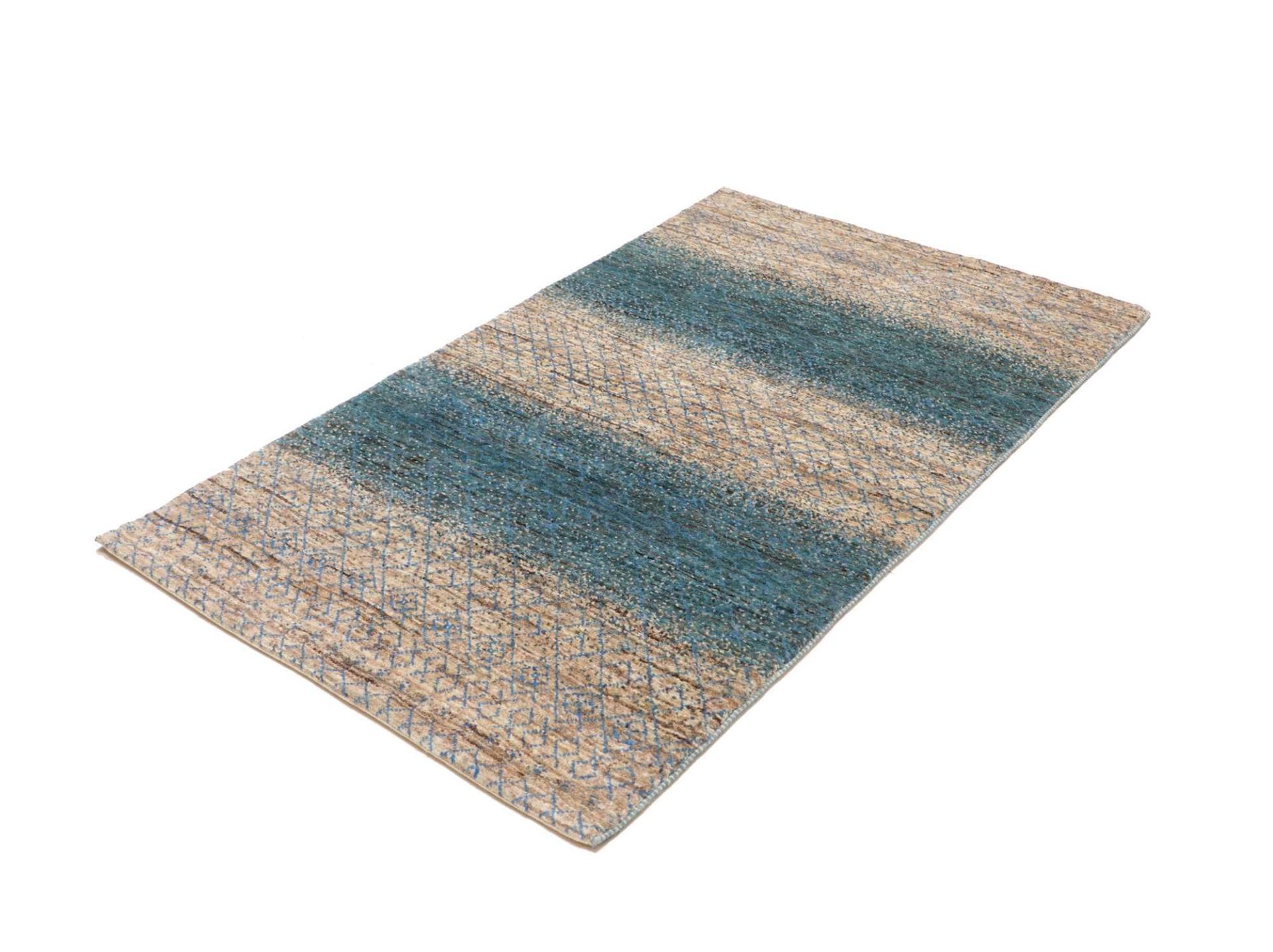 Loribaft Teppich 98 x 150 cm aus Schurwolle, handgeknüpft, Orientteppich