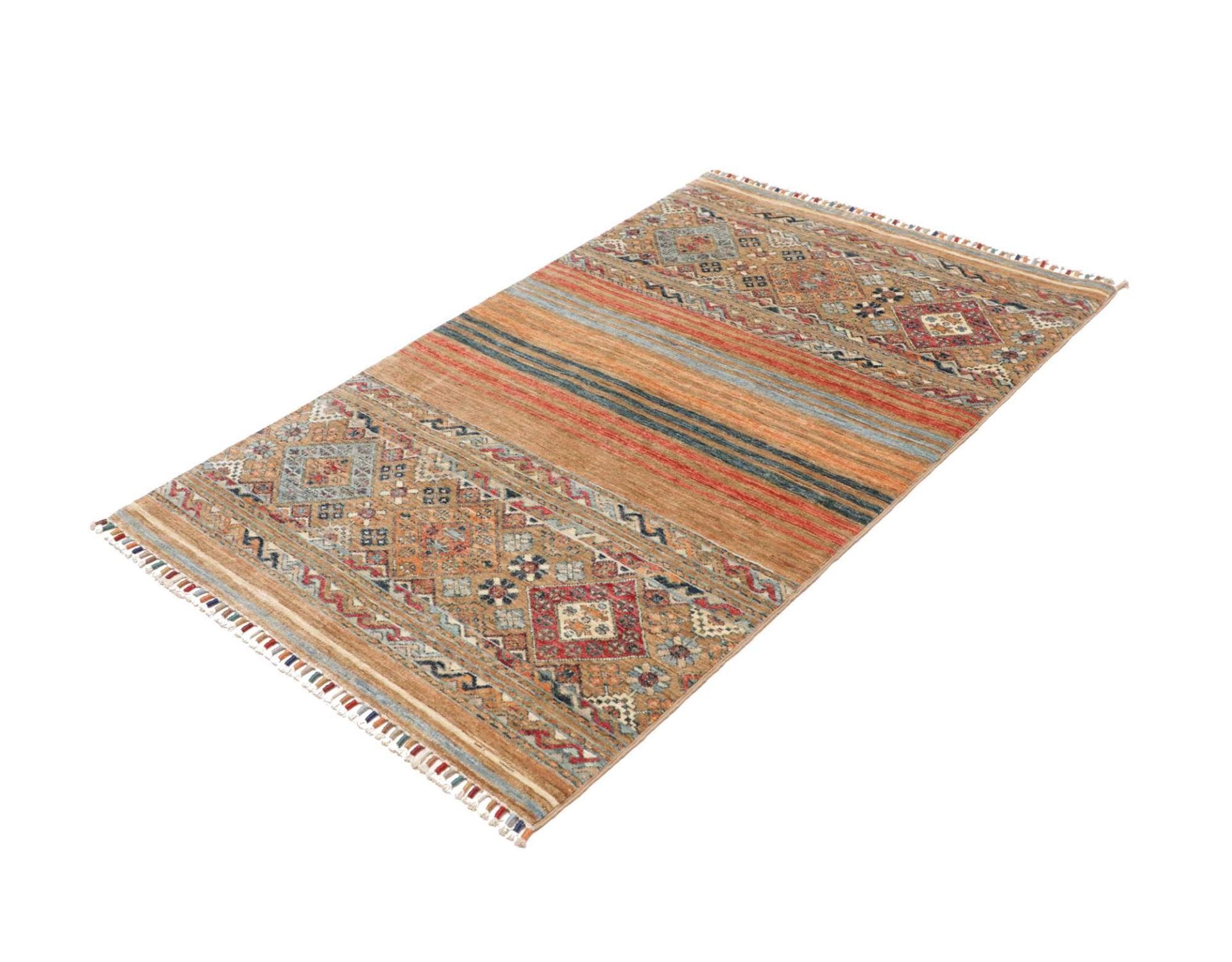 Samarkand Teppich 101 x 154 cm, Orientteppich, handgeknüpft