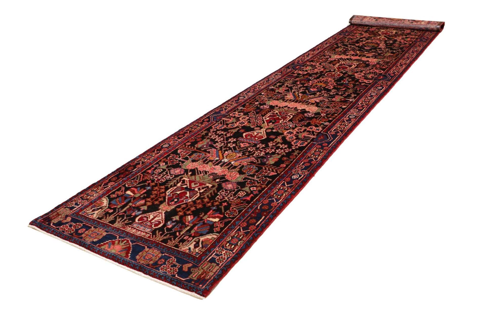 Handgeknüpfter Hamadan Teppich 111 x 488cm, Schurwolle, Herati-Muster